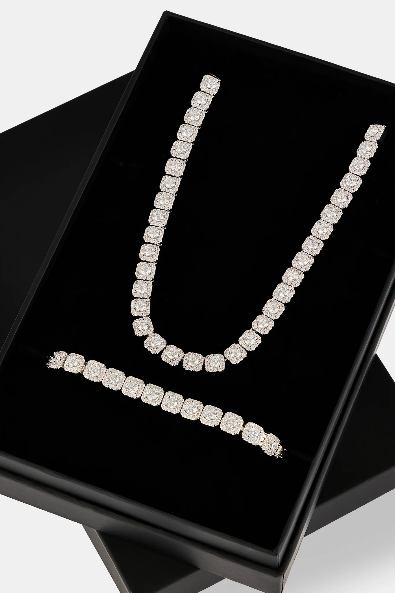 Clustered Tennis Chain & Bracelet - 7mm - Image 2
