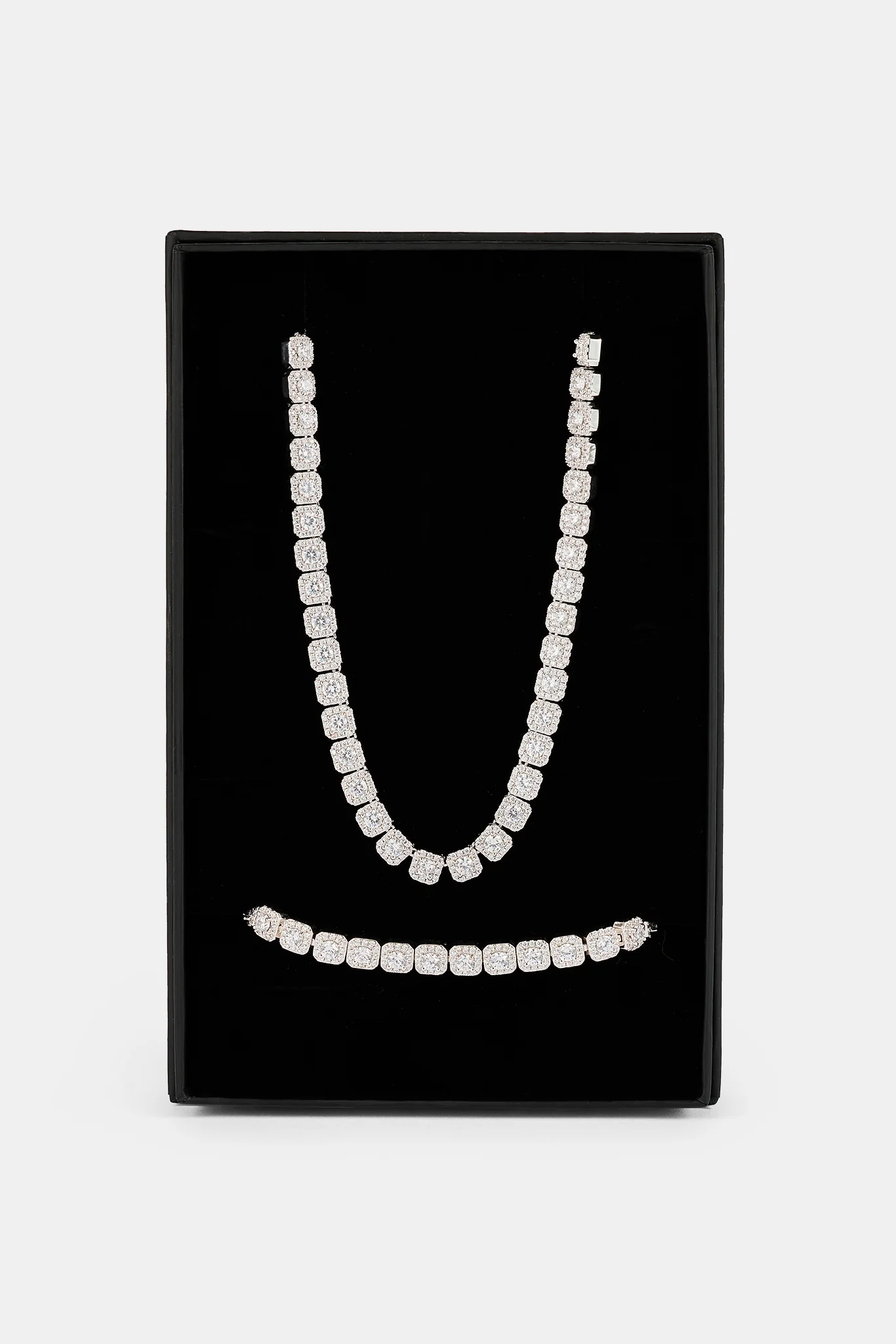 Clustered Tennis Chain & Bracelet - 7mm - Image 3