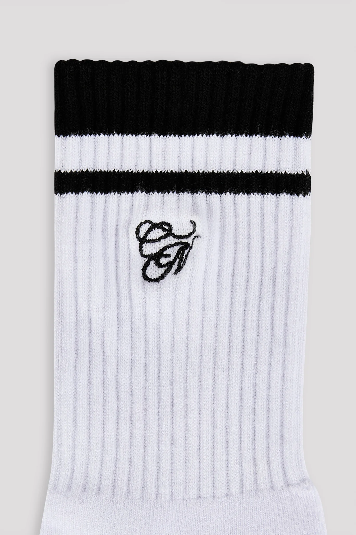 CN Embroidered Sock - White - Image 4