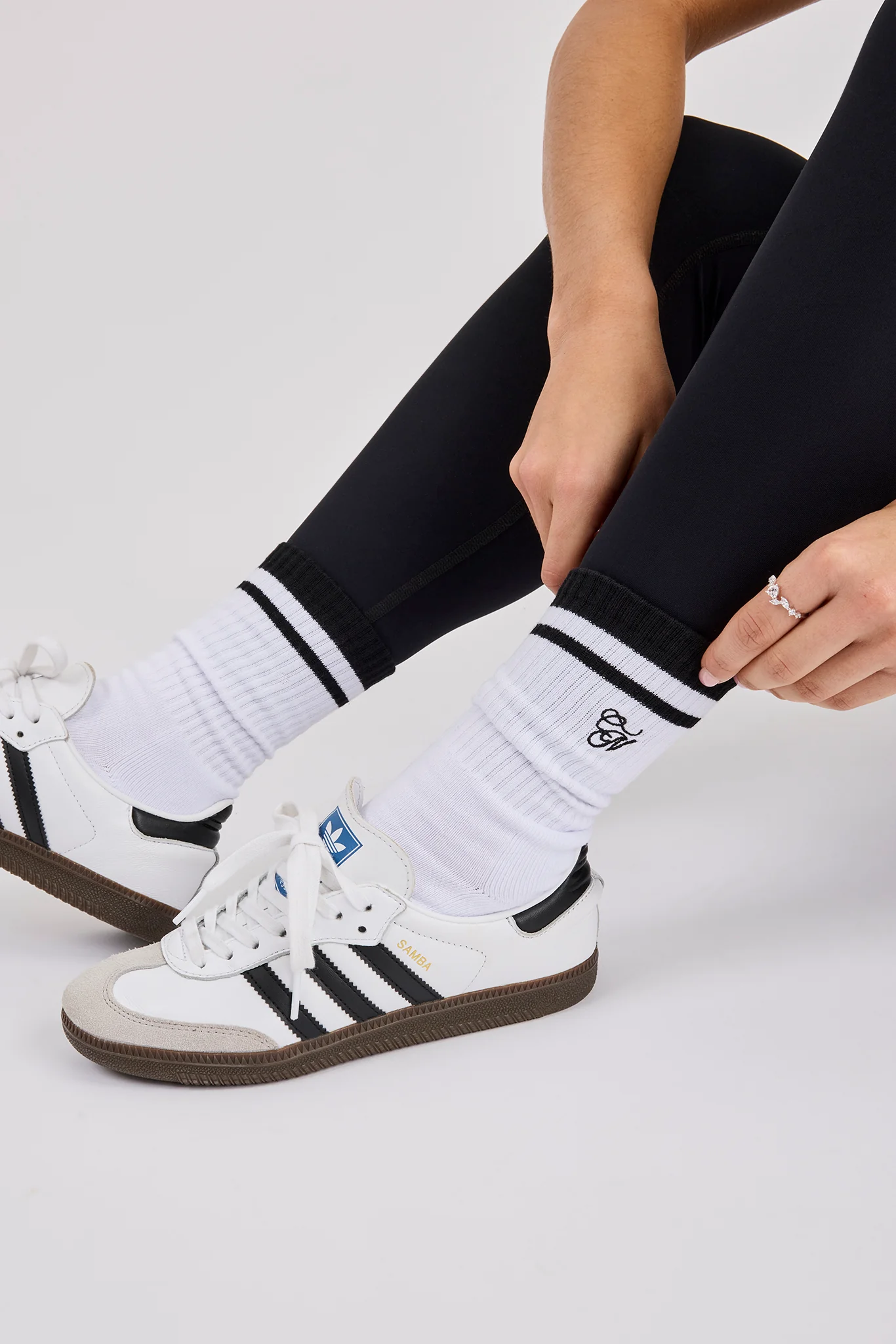 CN Embroidered Sock - White - Image 5