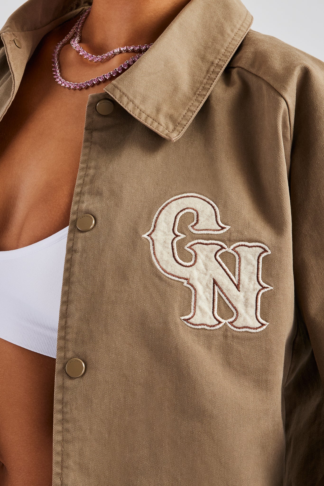 CN Twill Harrington Jacket - Chocolate - Image 2