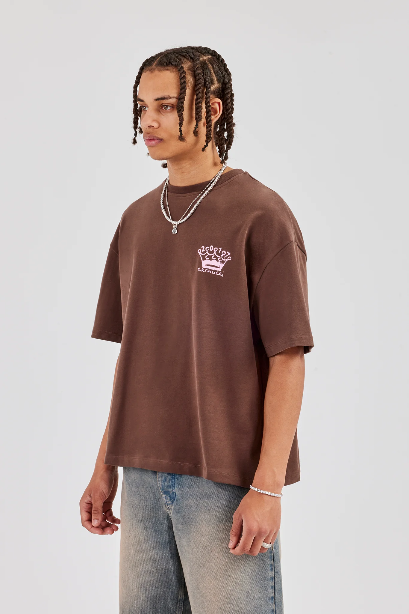 CNC 17 Boxy T-Shirt - Chocolate - Image 3