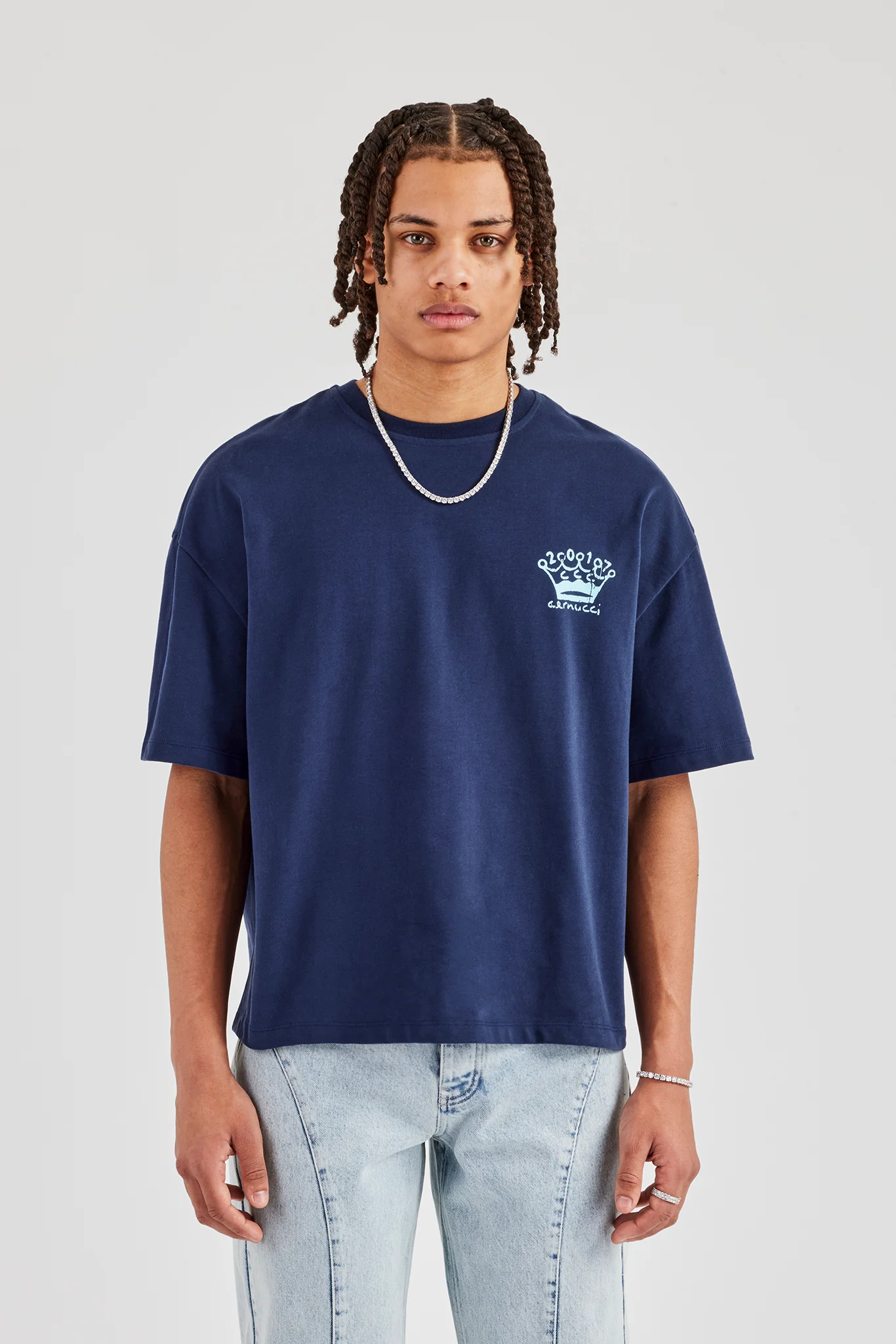 CNC 17 Boxy T-Shirt - Navy Blue - Image 2