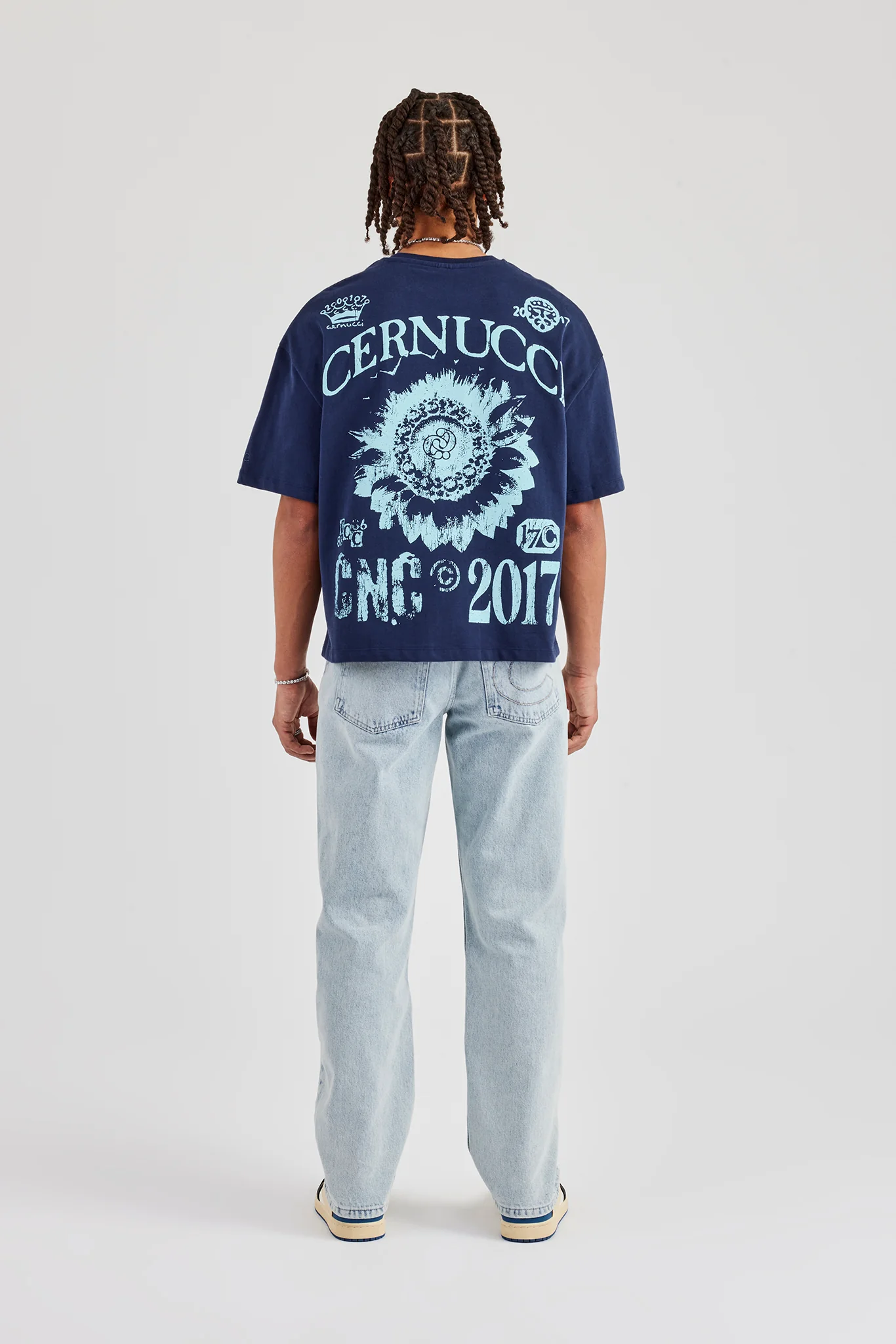 CNC 17 Boxy T-Shirt - Navy Blue - Image 5