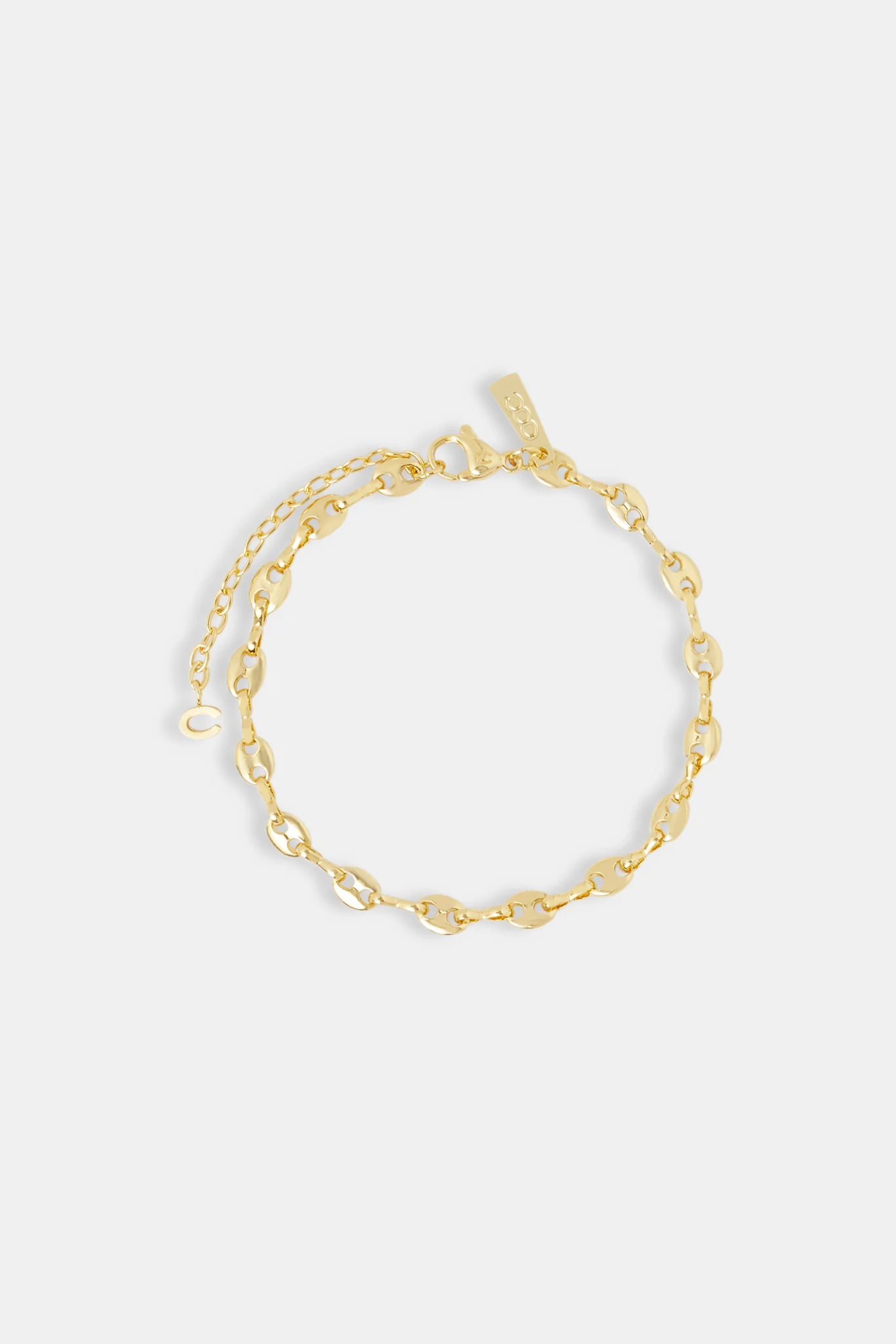 Coffee Bean Anklet - 5mm - Gold - Image 2