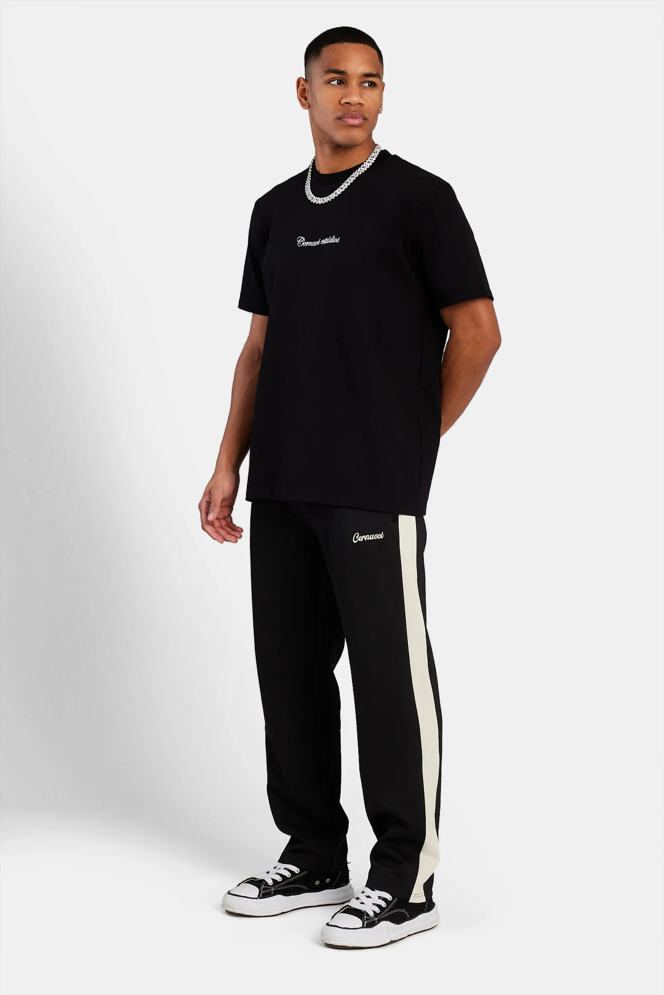 Contrast Panel Track Pant - Black - Image 5