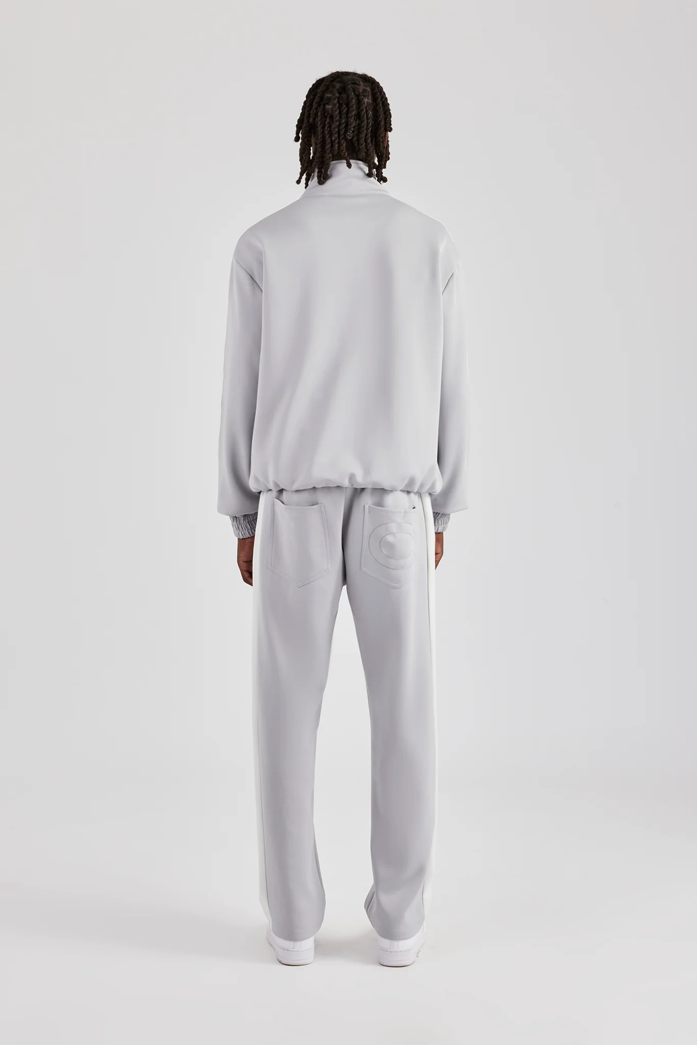 Contrast Panel Tracksuit - Grey - Image 4
