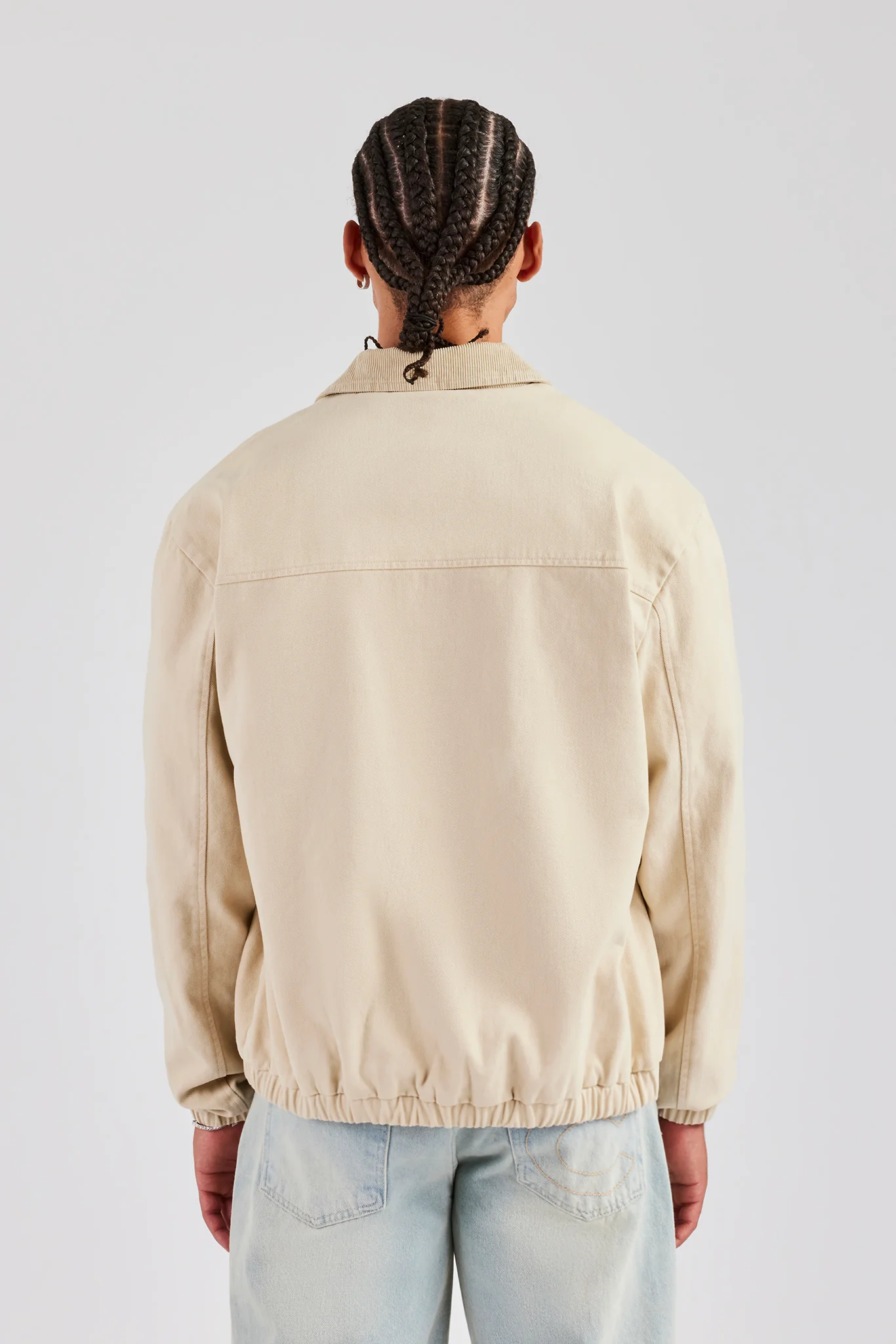 Cord Collar Carpenter Twill Harrington - Stone - Image 2