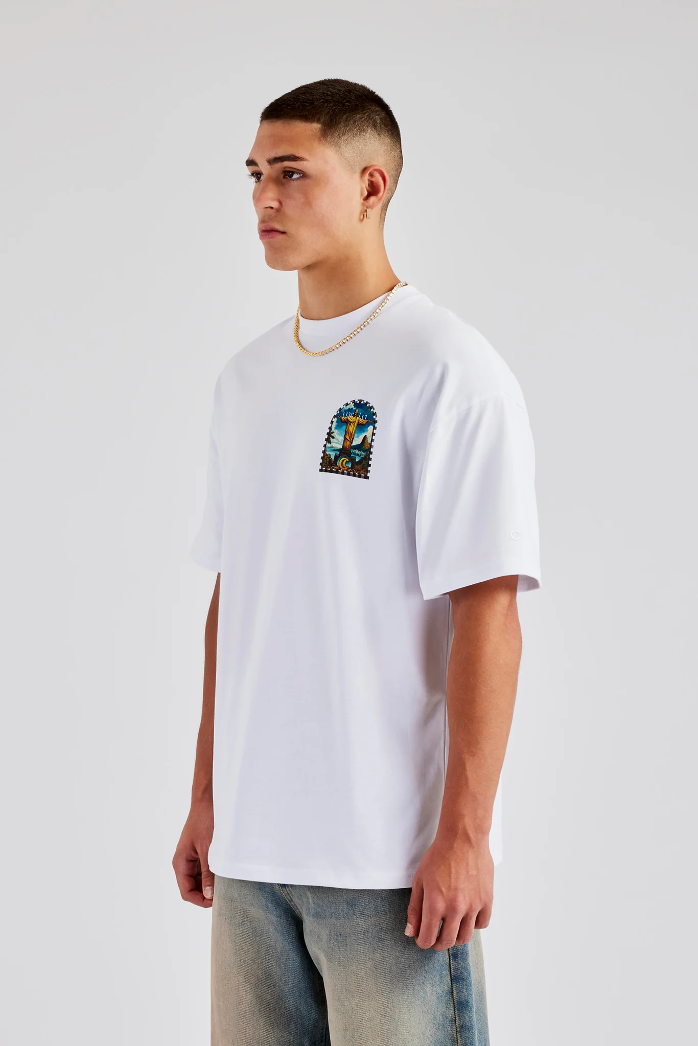 Cristo Redentor Graphic Oversized T-Shirt - Image 3