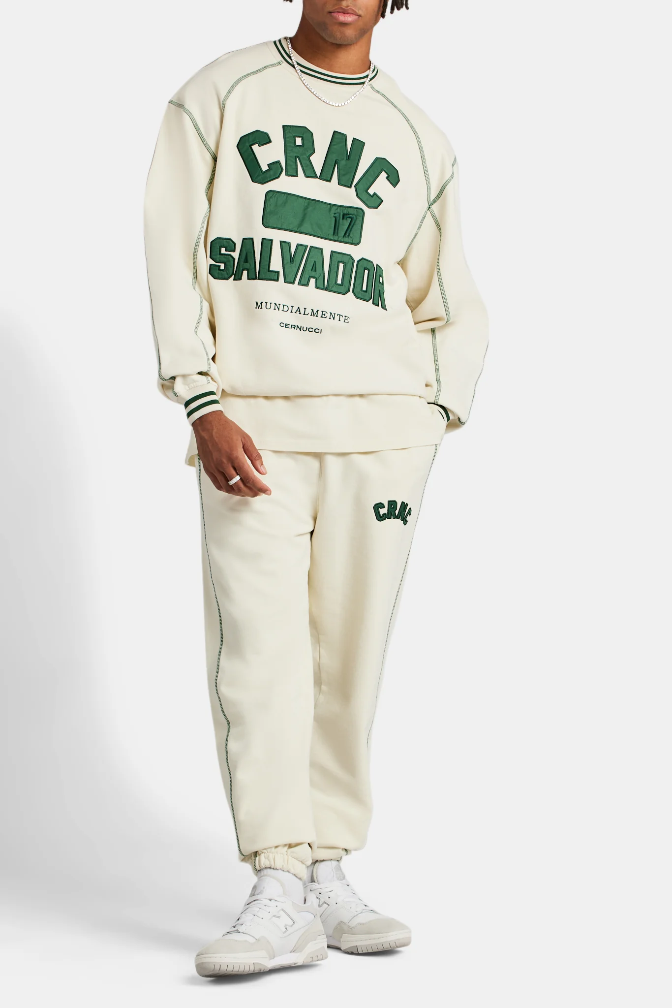 Crnc Applique Varsity Jogger - Ecru - Image 4