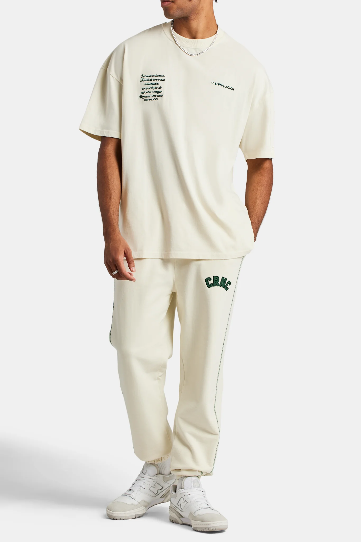 Crnc Back Applique Varsity T-shirt - Ecru - Image 3