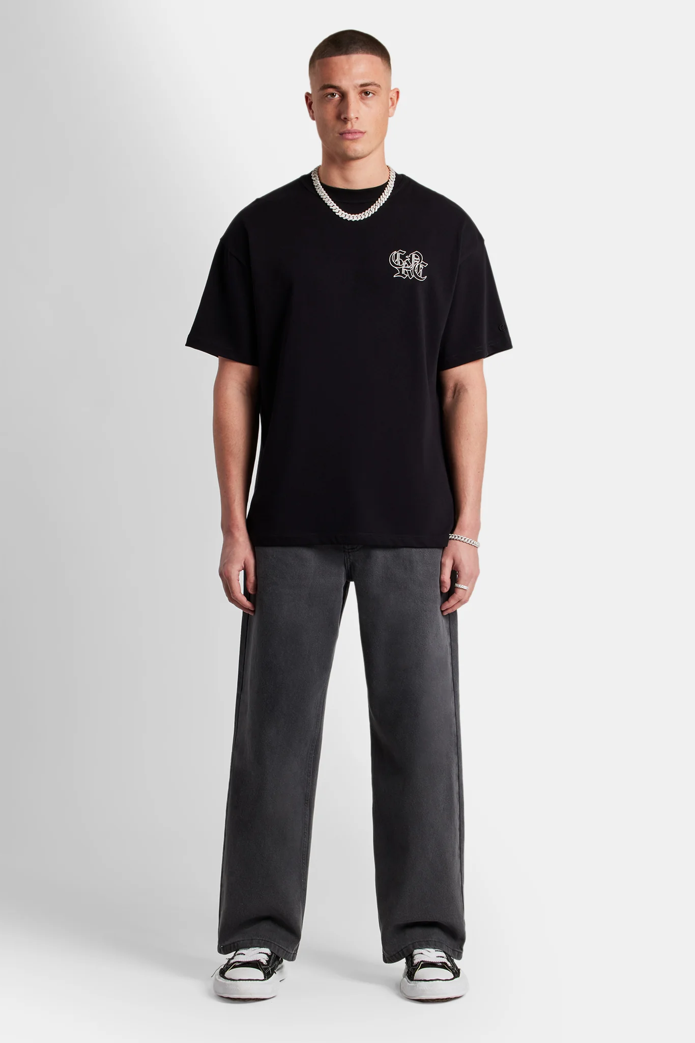 CRNC Printed Oversized T-Shirt - Black - Image 2
