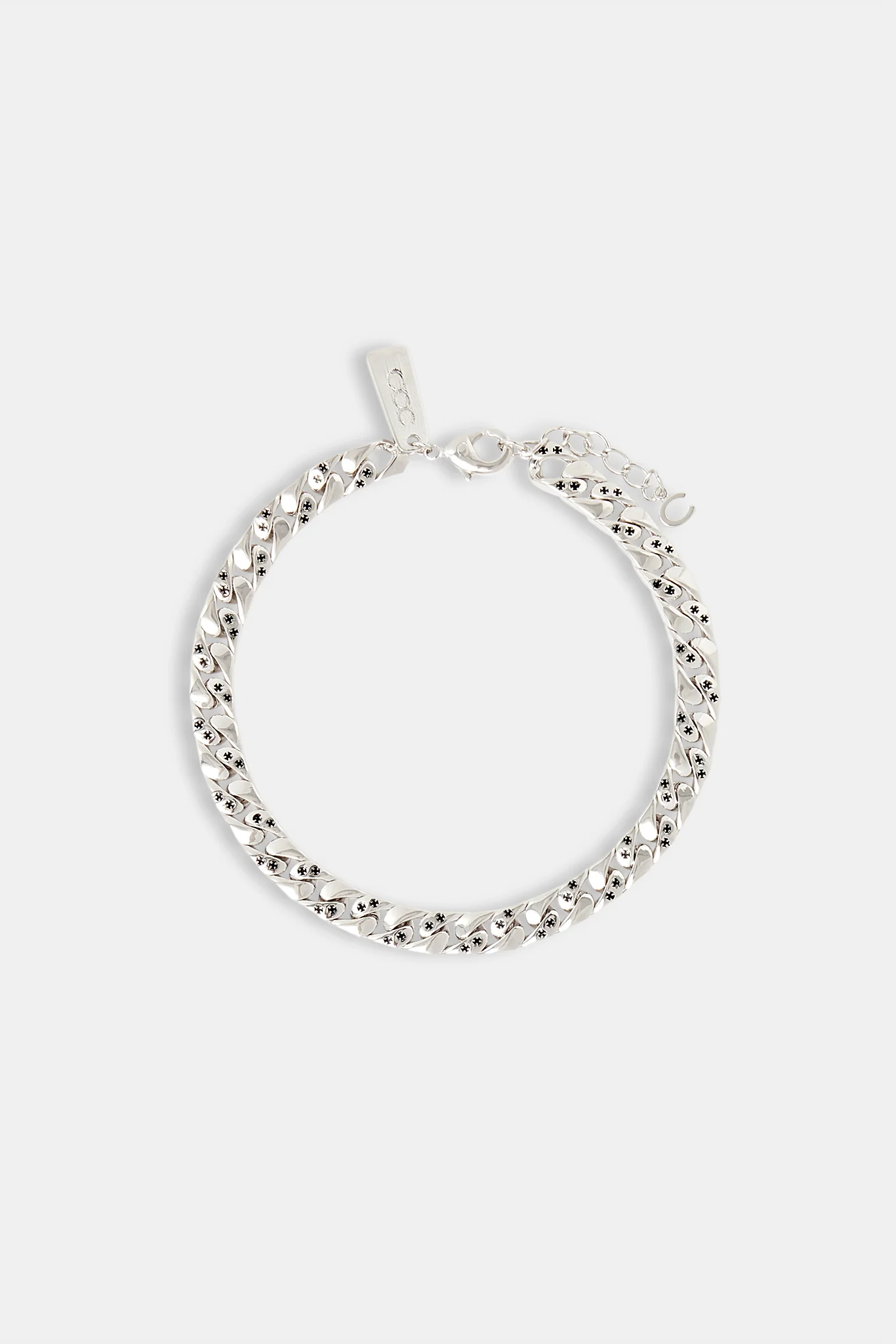 Cross Engraved Flat Cuban Bracelet - 6mm - Image 2