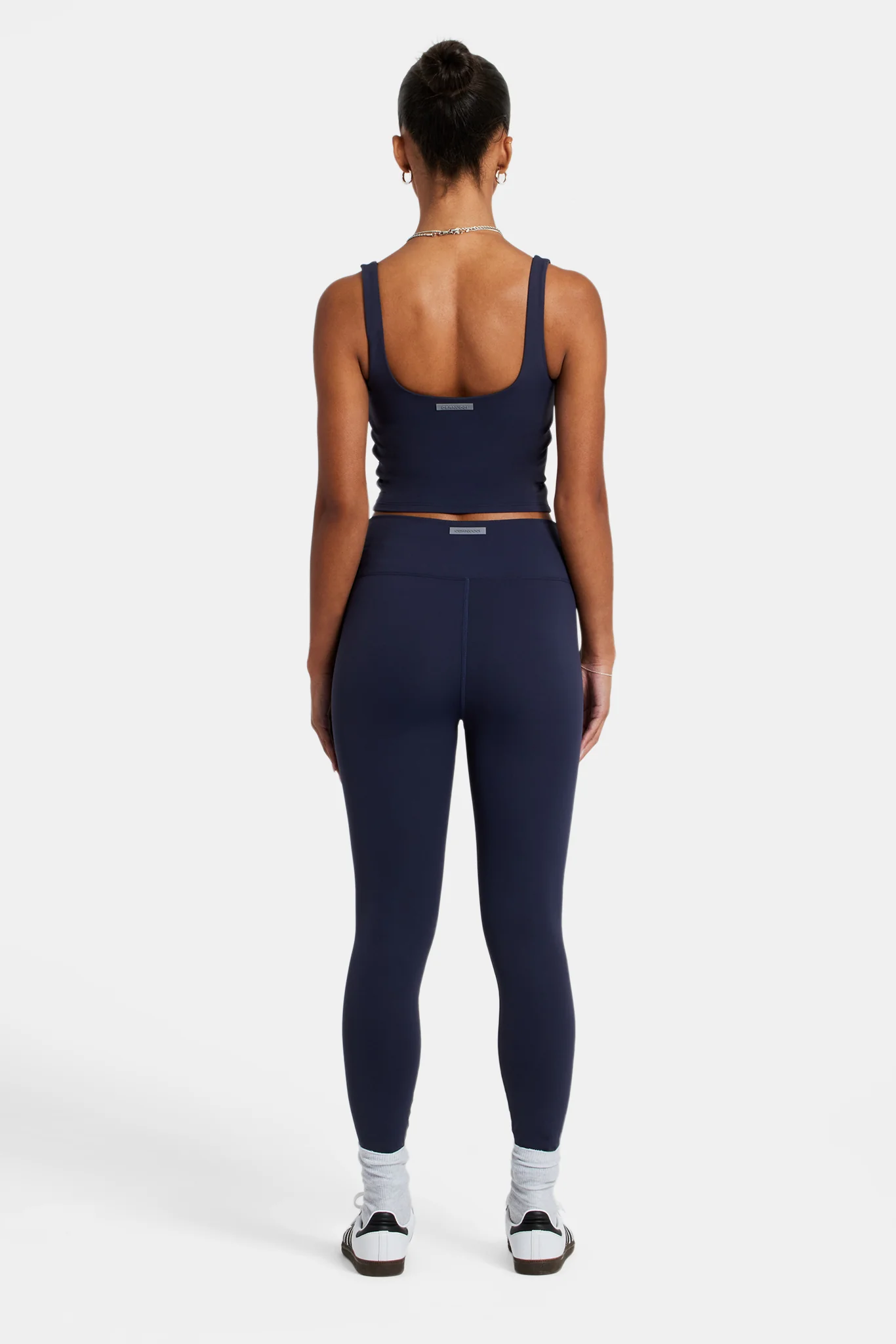 Deep Waistband Legging - Navy - Image 4