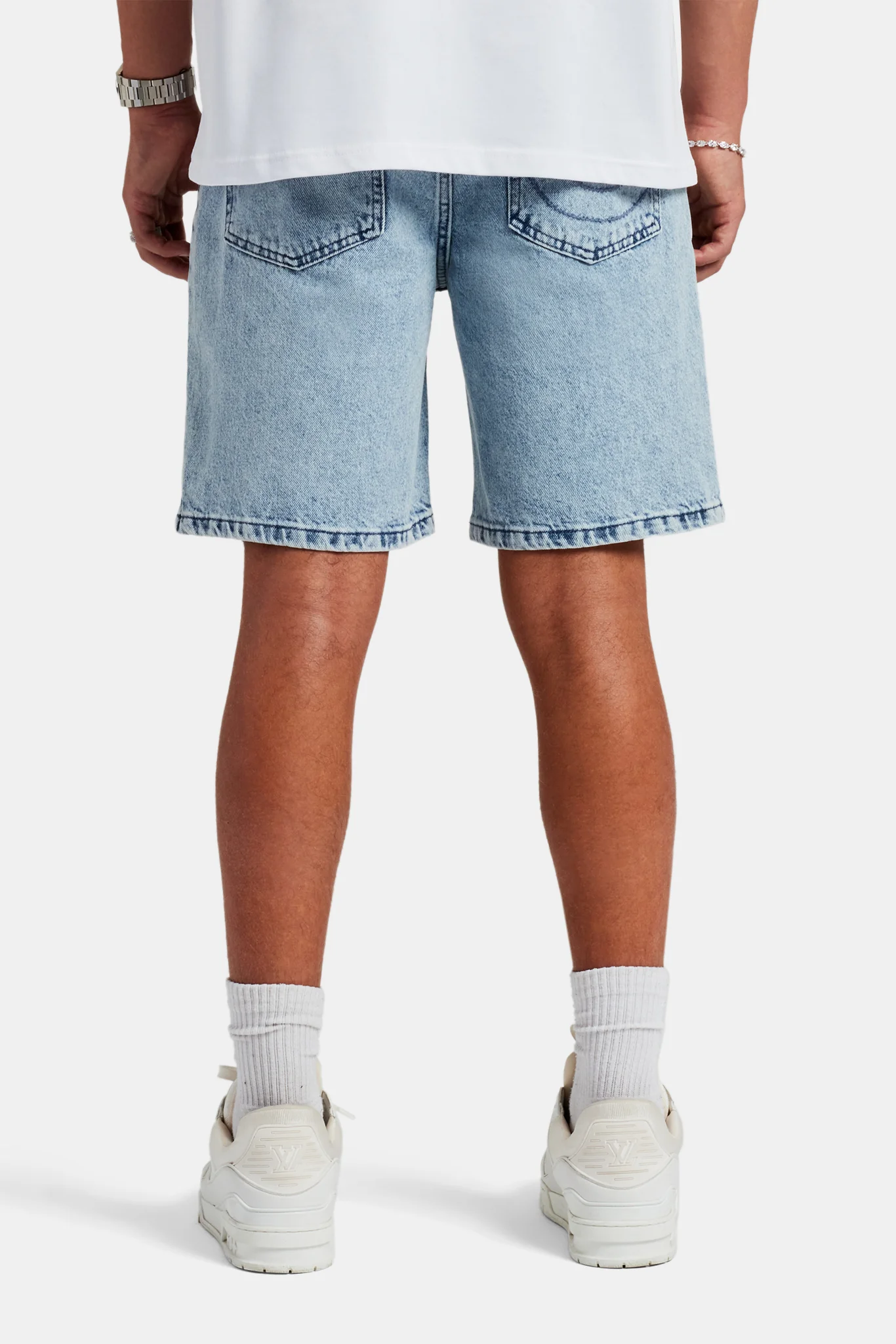 Denim Short - Light Blue - Image 2