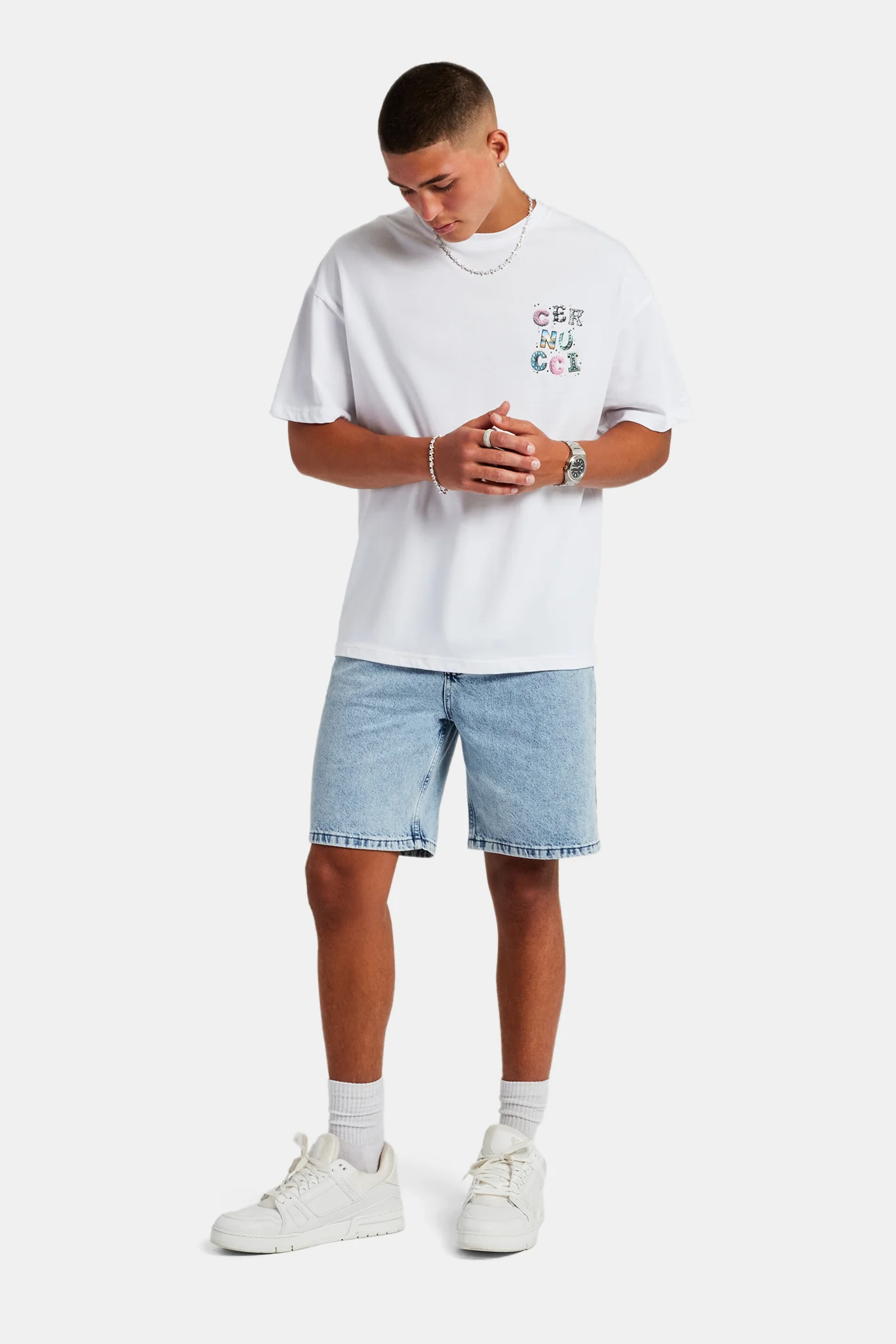 Denim Short - Light Blue - Image 4