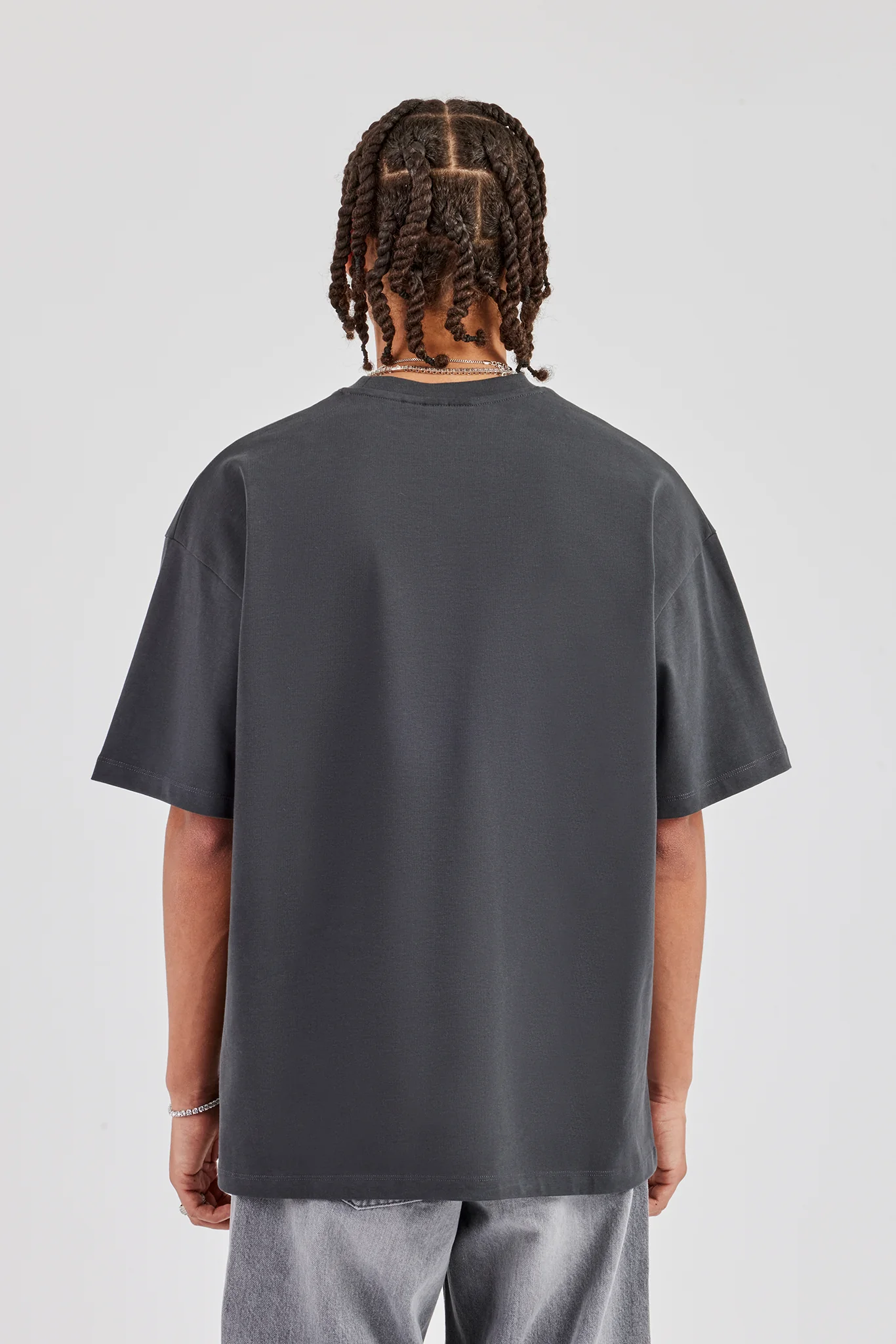 Diamonds In Paradise Oversized T-Shirt - Charcoal - Image 3