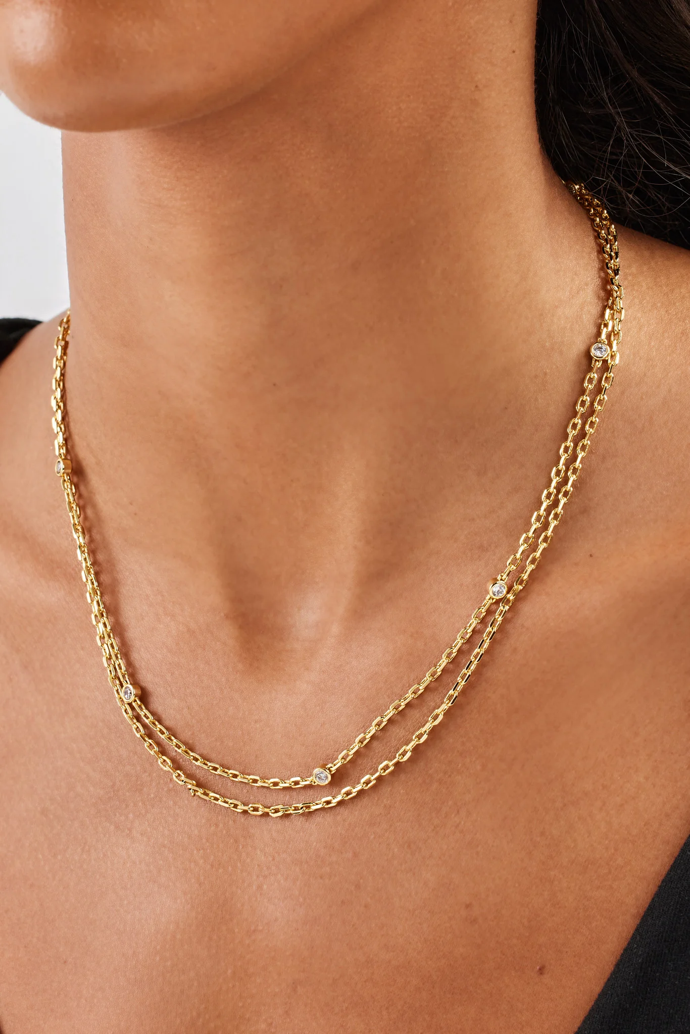 Double Layer Ice Rolo Necklace - 5mm - Image 2