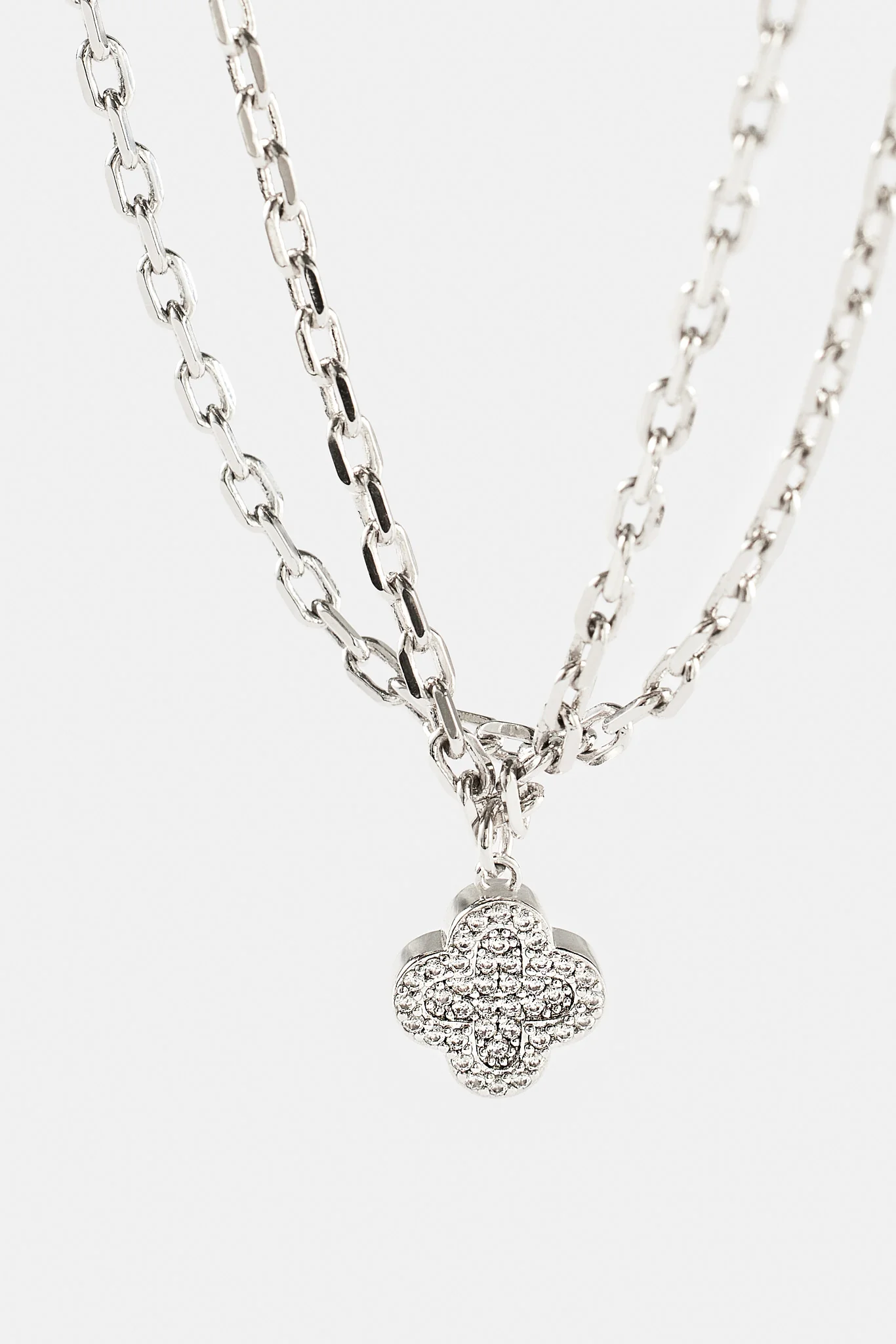 Double Layer Iced & Motif Rolo Necklace - 15mm - Image 3