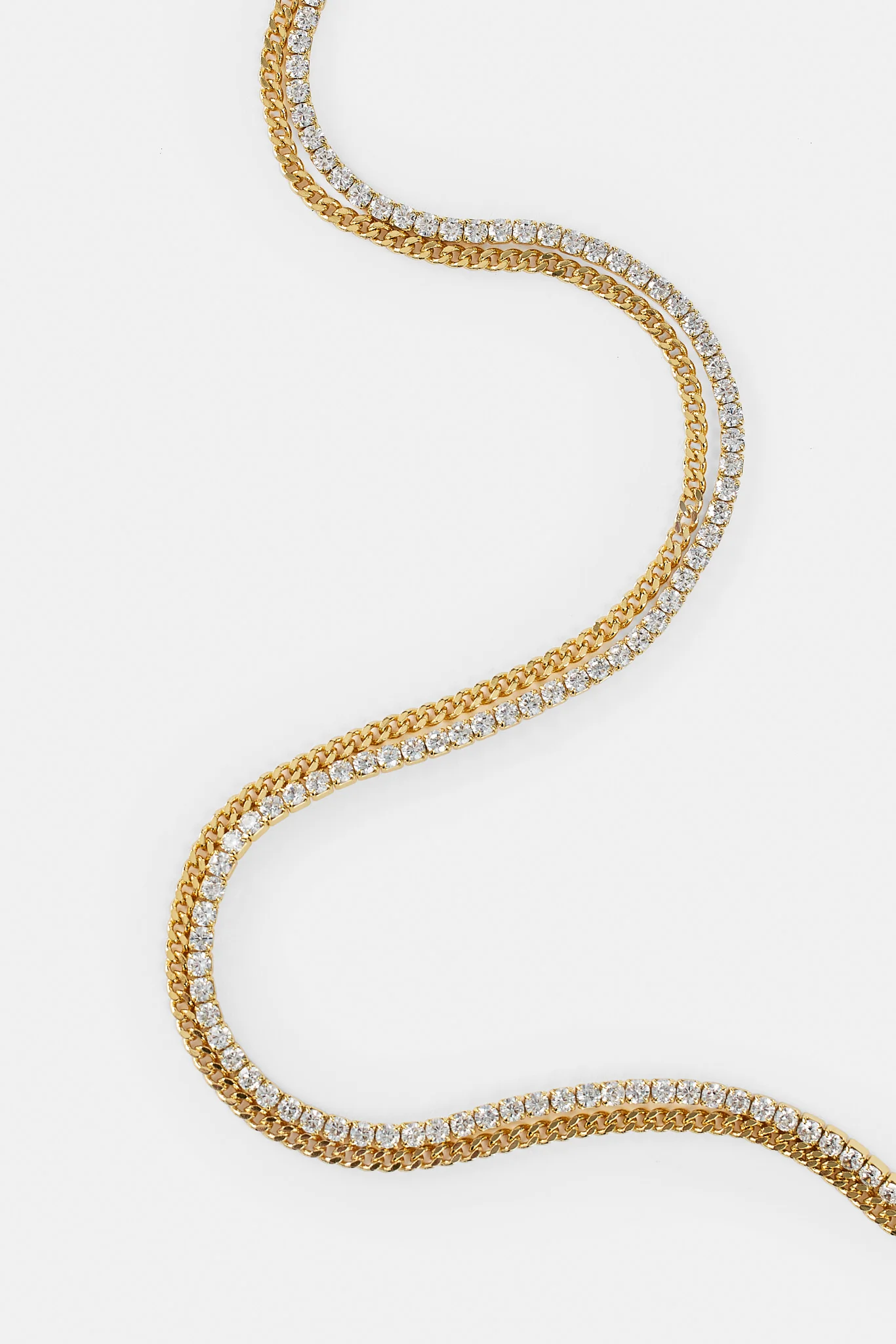 Double Layer Micro Tennis & Cuban Chain - 2.5mm - Image 2