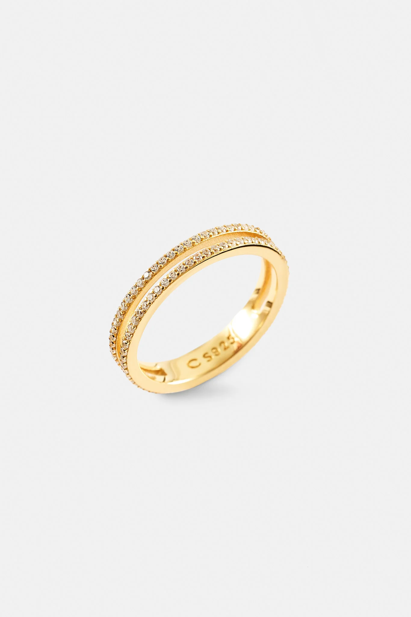 Double Row Micro Tennis Ring - 2.5mm - Image 3