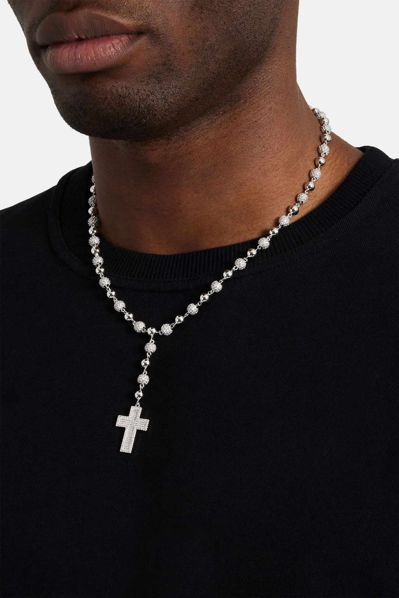 Drop Cross Ice Ball Chain - 6mm - Image 3