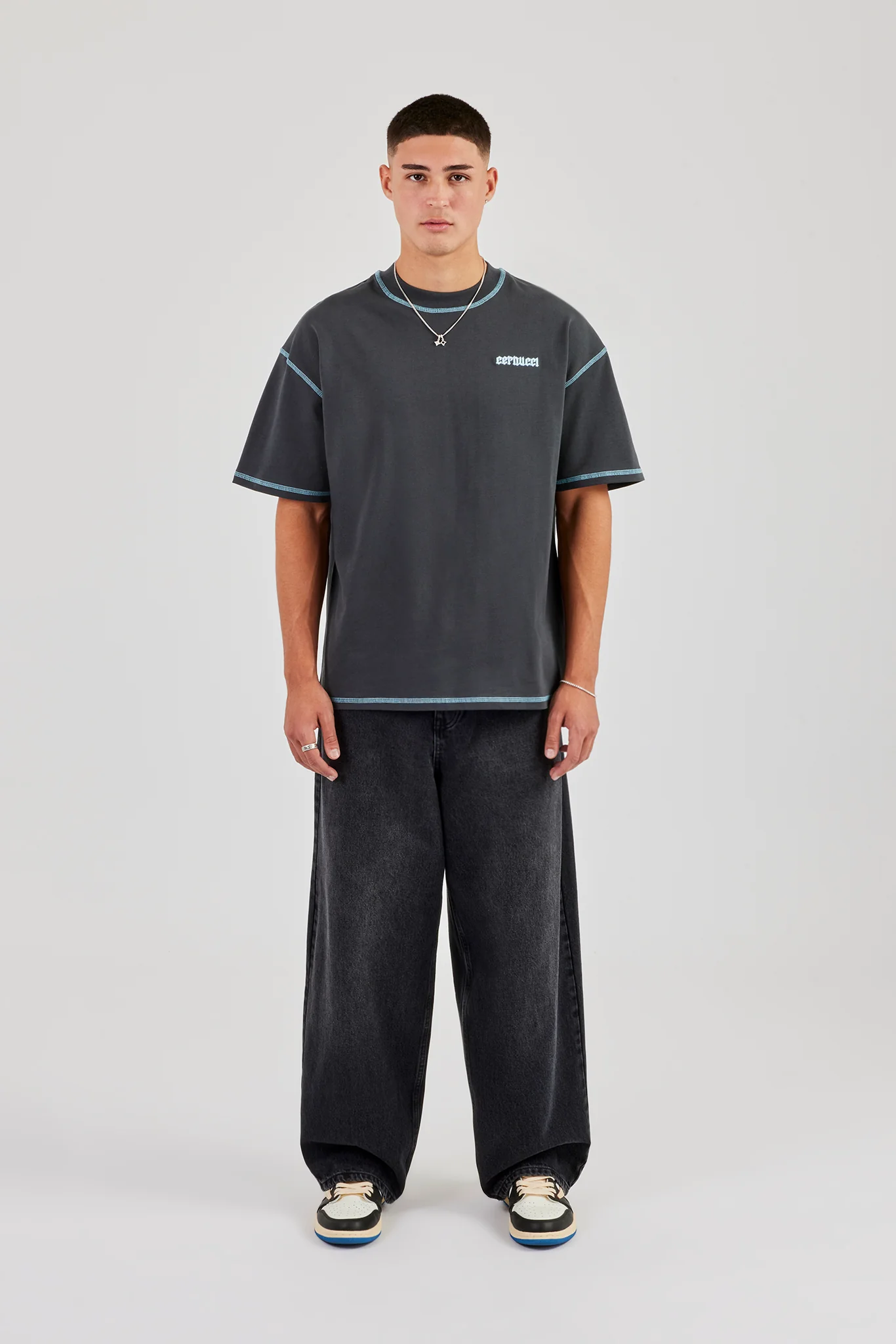 Eagle 86 Oversized T-Shirt - Charcoal - Image 3