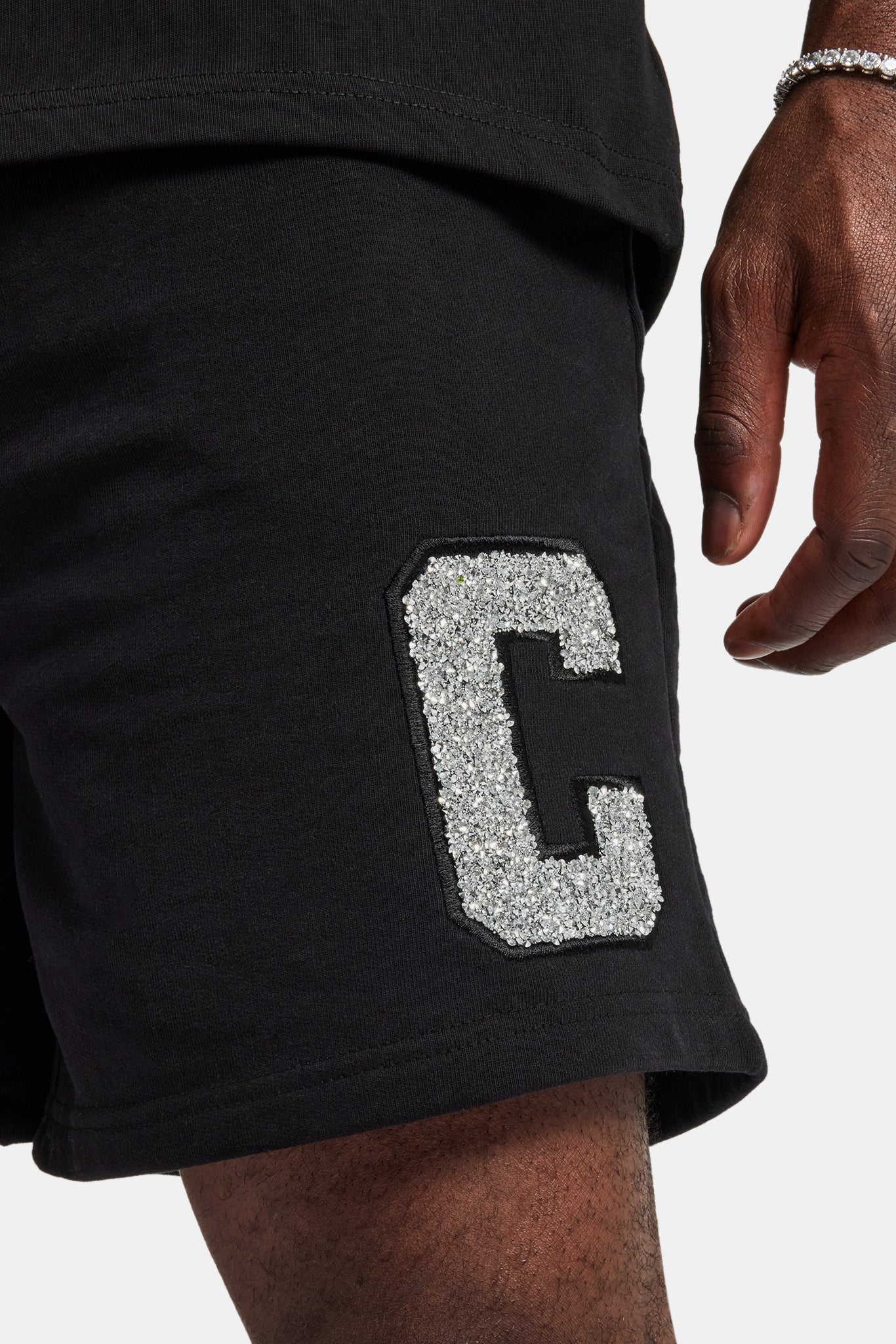 Embellished C Relaxed Short - Black - Image 2