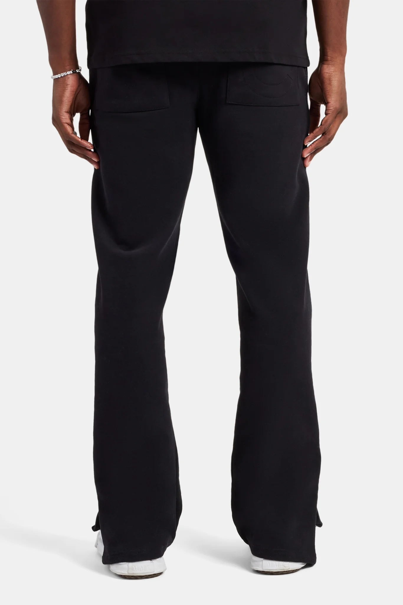 Embellished C Split Hem Jogger - Black - Image 3