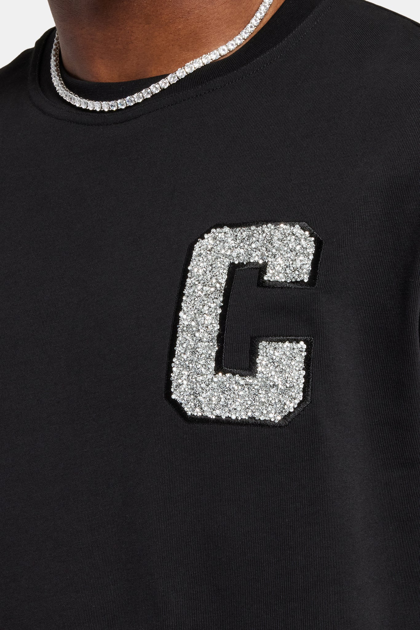 Embellished C T-Shirt - Black - Image 2