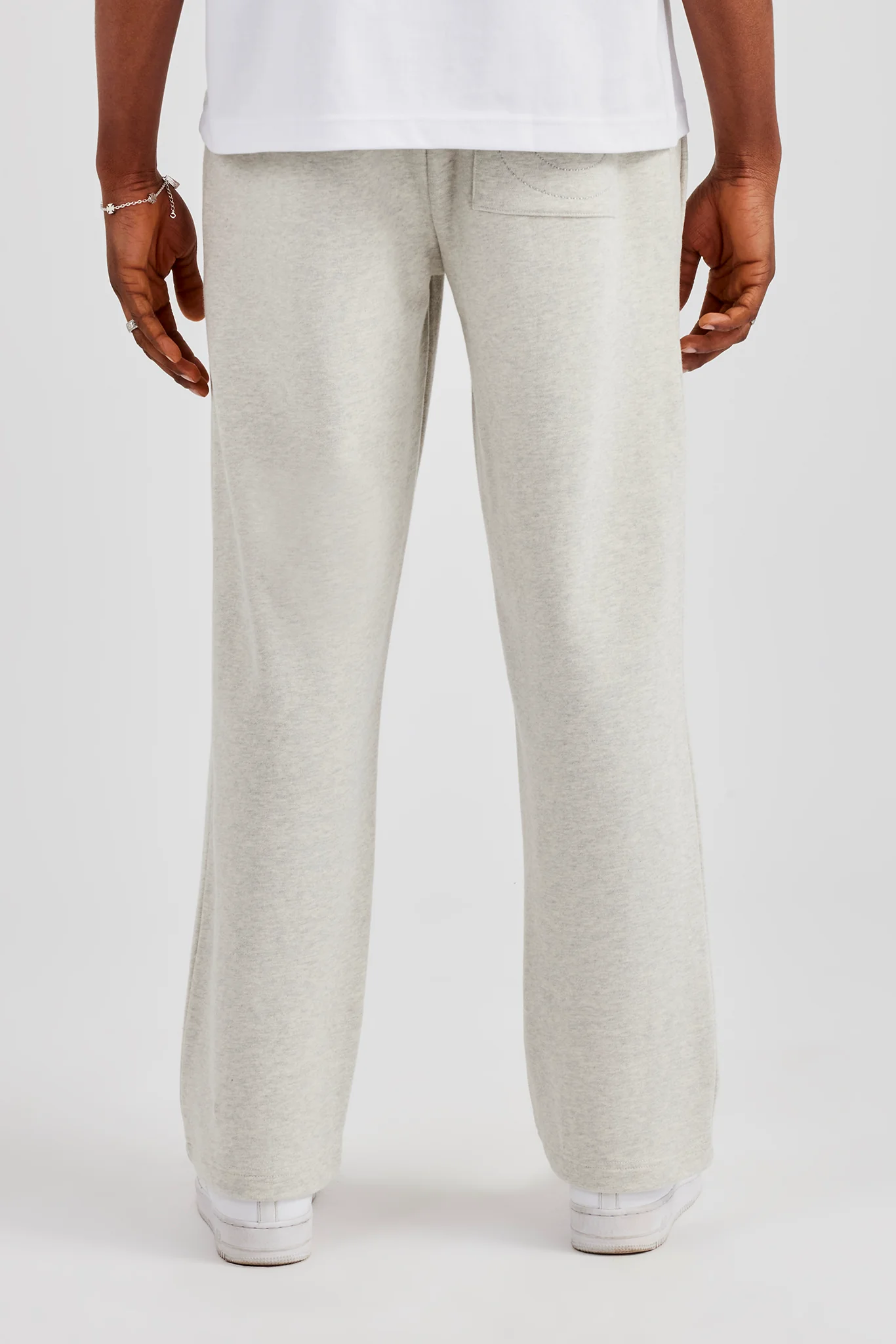 Embroidered C Straight Leg Jogger - Ash Grey - Image 3