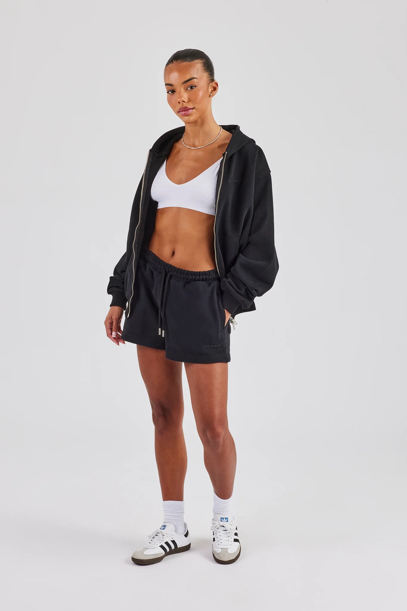 Embroidered Short - Black - Image 4