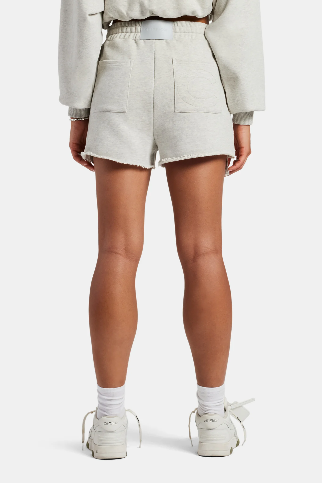 Esportivo Embroidered Short - Grey Marl - Image 4