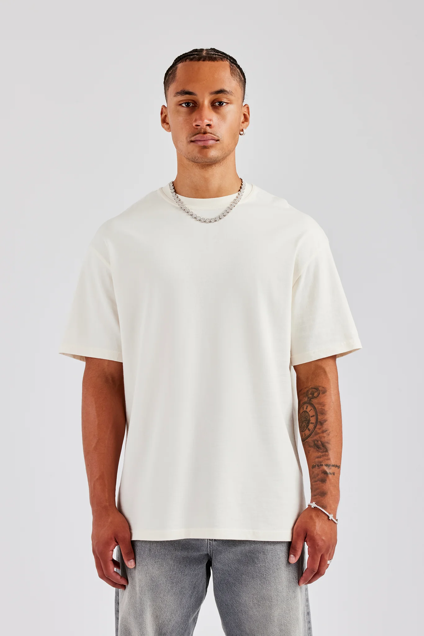 Est 17 Back Graphic Oversized T-Shirt - Off White - Image 2