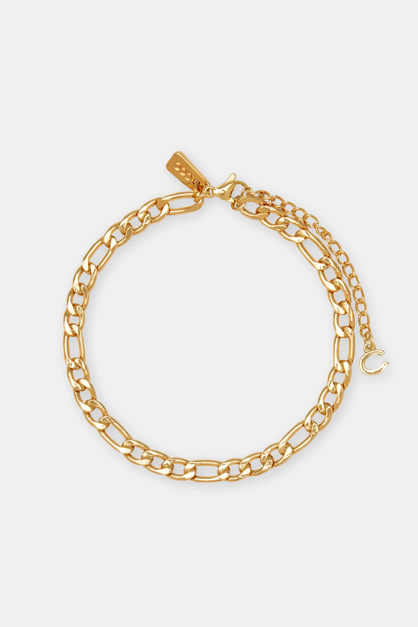 Figaro Chain Anklet - 5mm - Gold - Image 2
