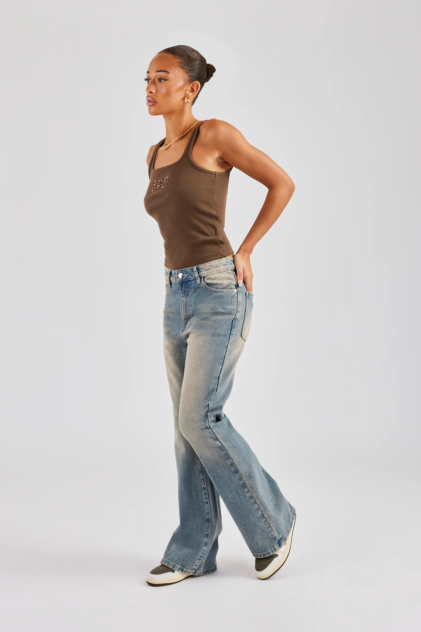 Flare Fit Denim Jean - Antique Wash - Image 4