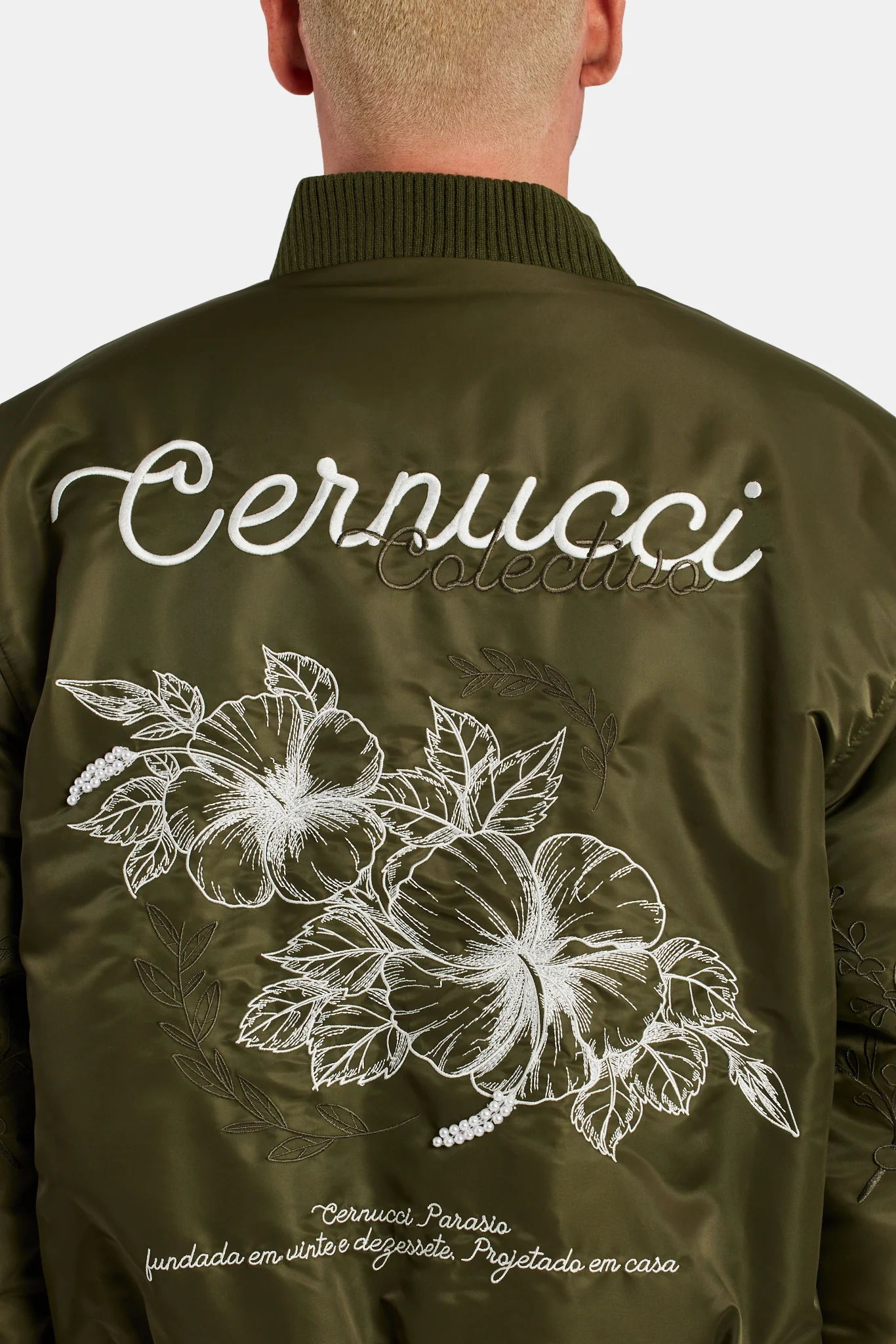 Floral Nylon Bomber Jacket - Image 4