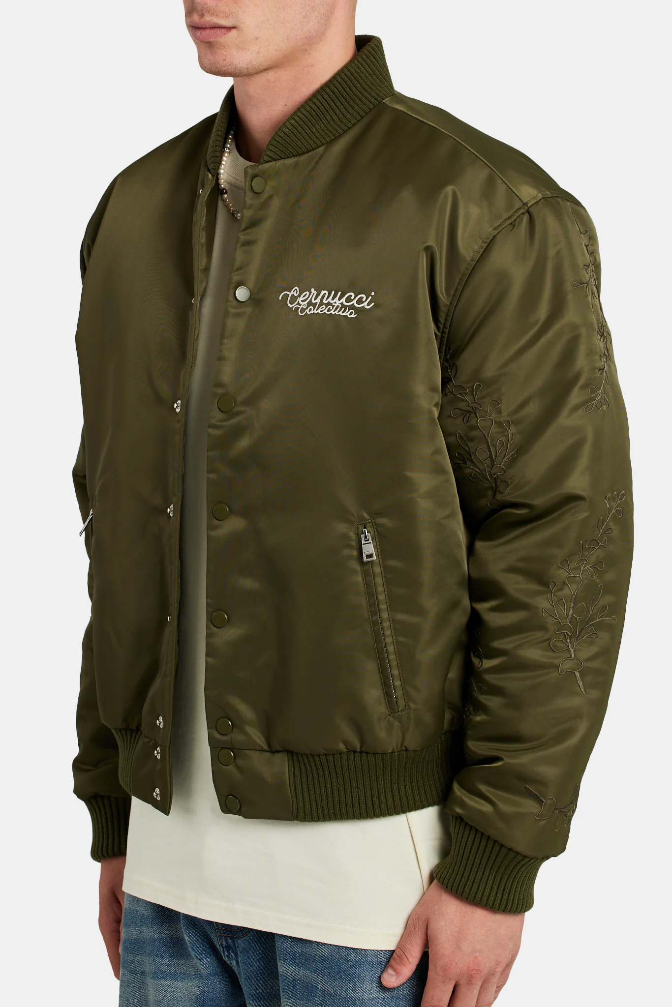 Floral Nylon Bomber Jacket - Image 5