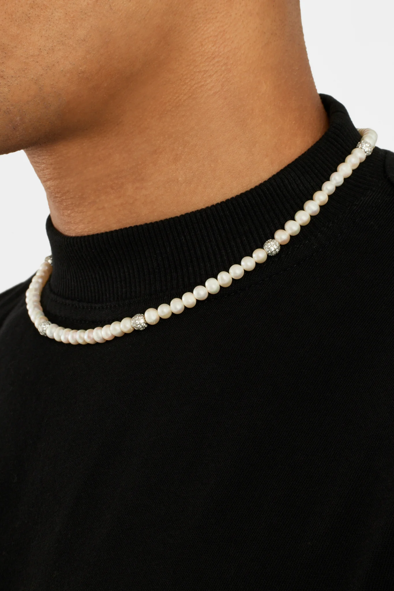 Freshwater Pearl and Iced Ball Necklace - Image 2