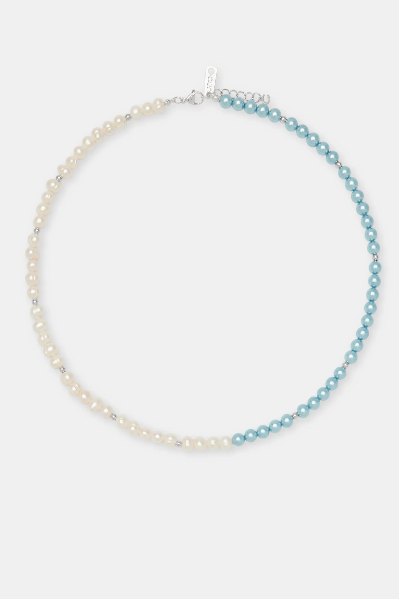 Freshwater Pearl & Blue Pearl Necklace - 6mm - Image 4