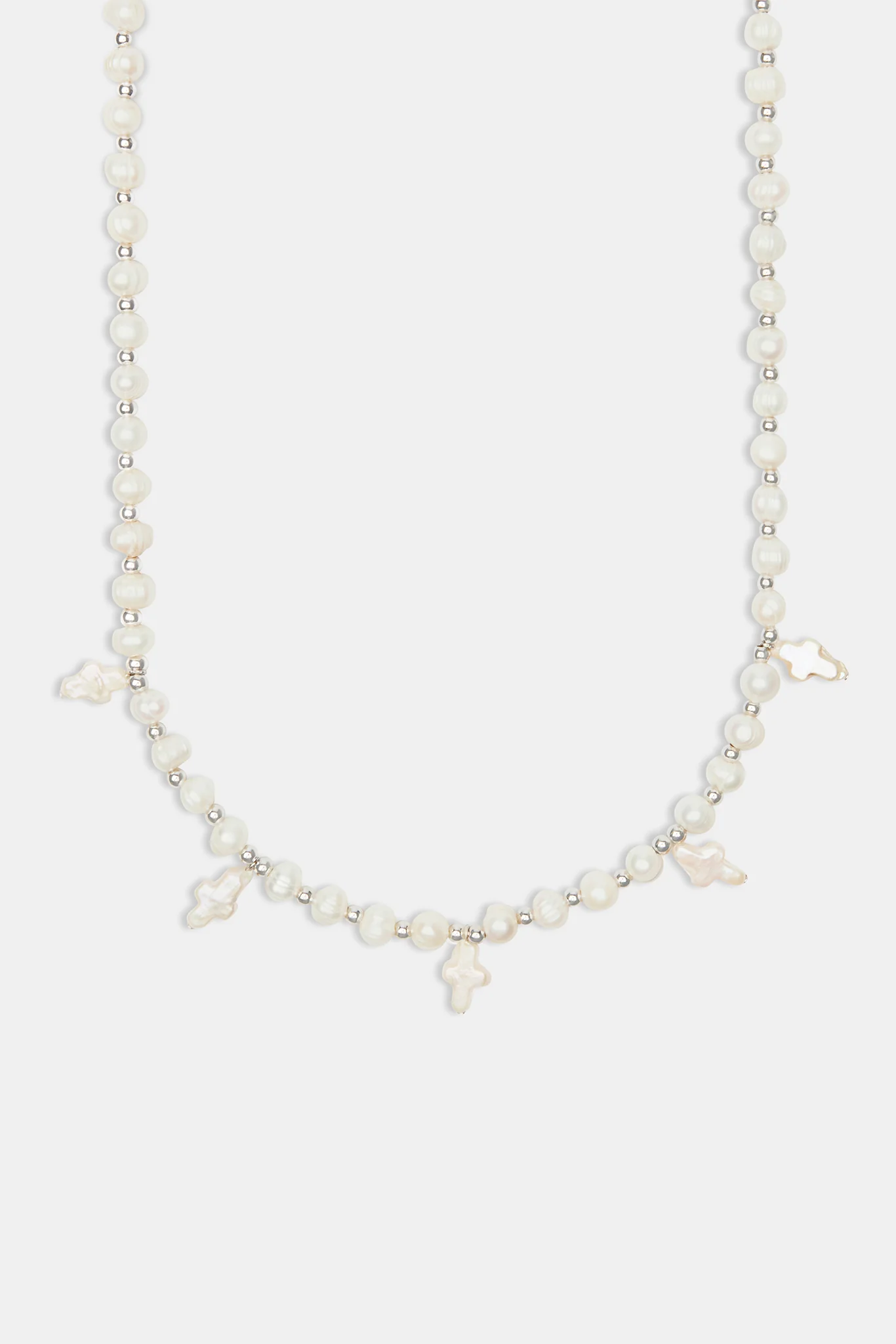 Freshwater Pearl Cross Necklace - Image 2