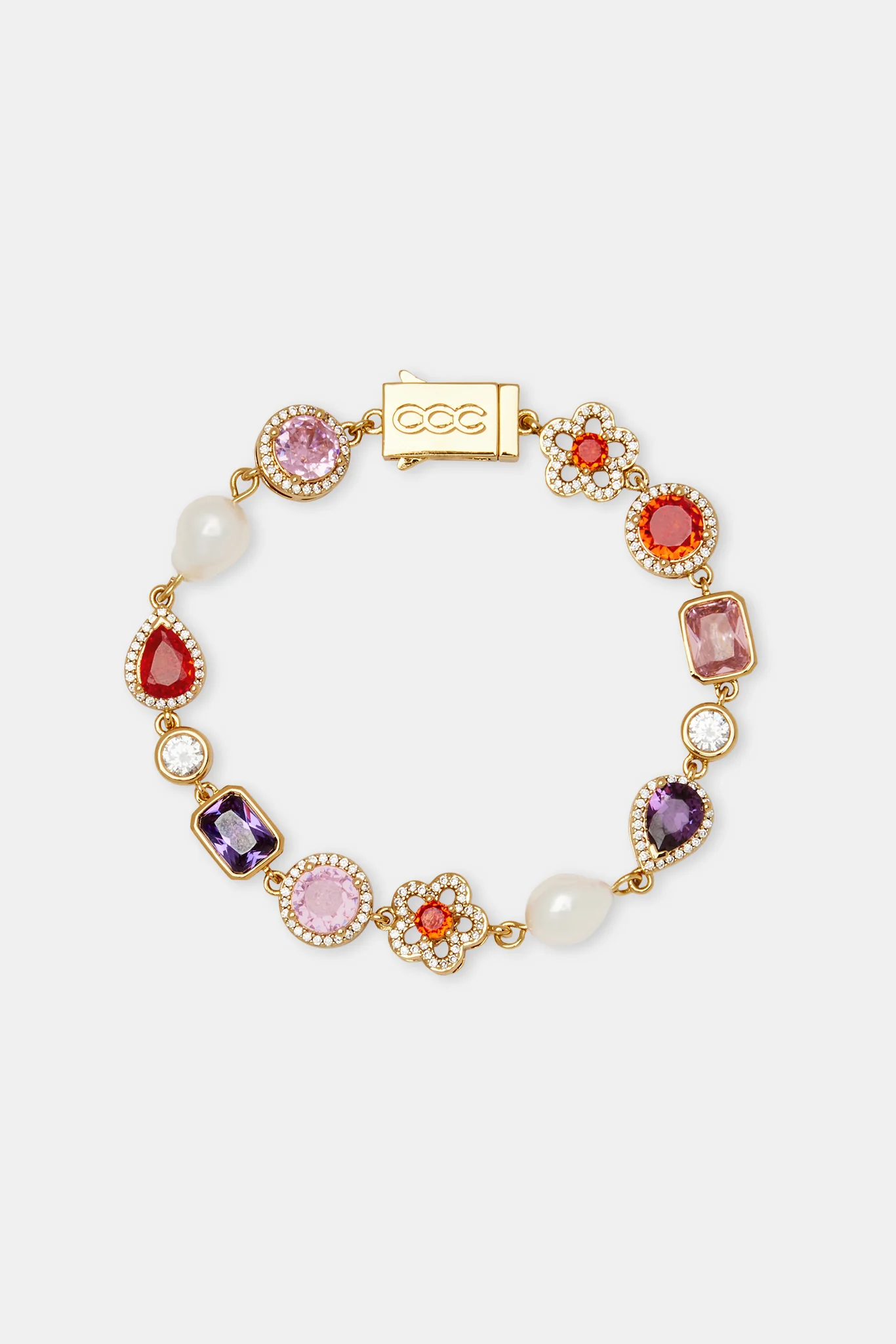 Freshwater Pearl & Multi Gemstone Bracelet - Image 2
