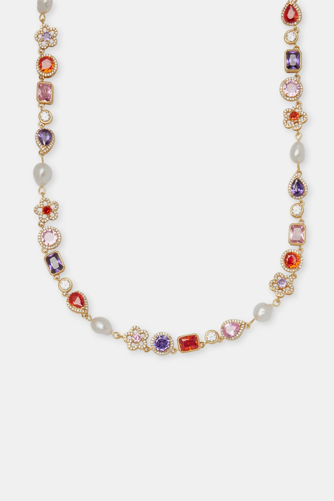 Freshwater Pearl & Multi Gemstone Chain & Bracelet - Image 3