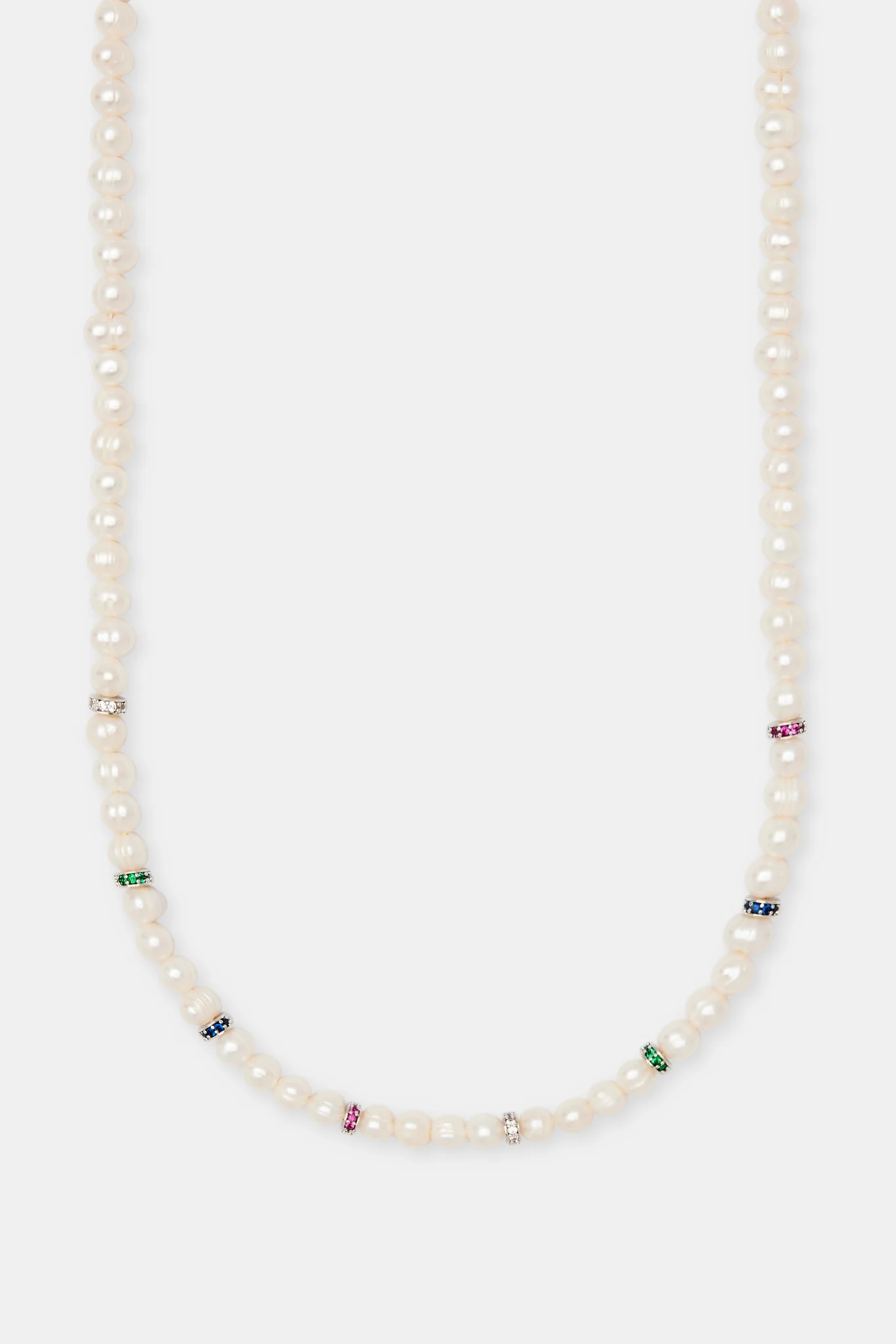 Freshwater Pearl Thin Ice Bead Necklace - Image 2
