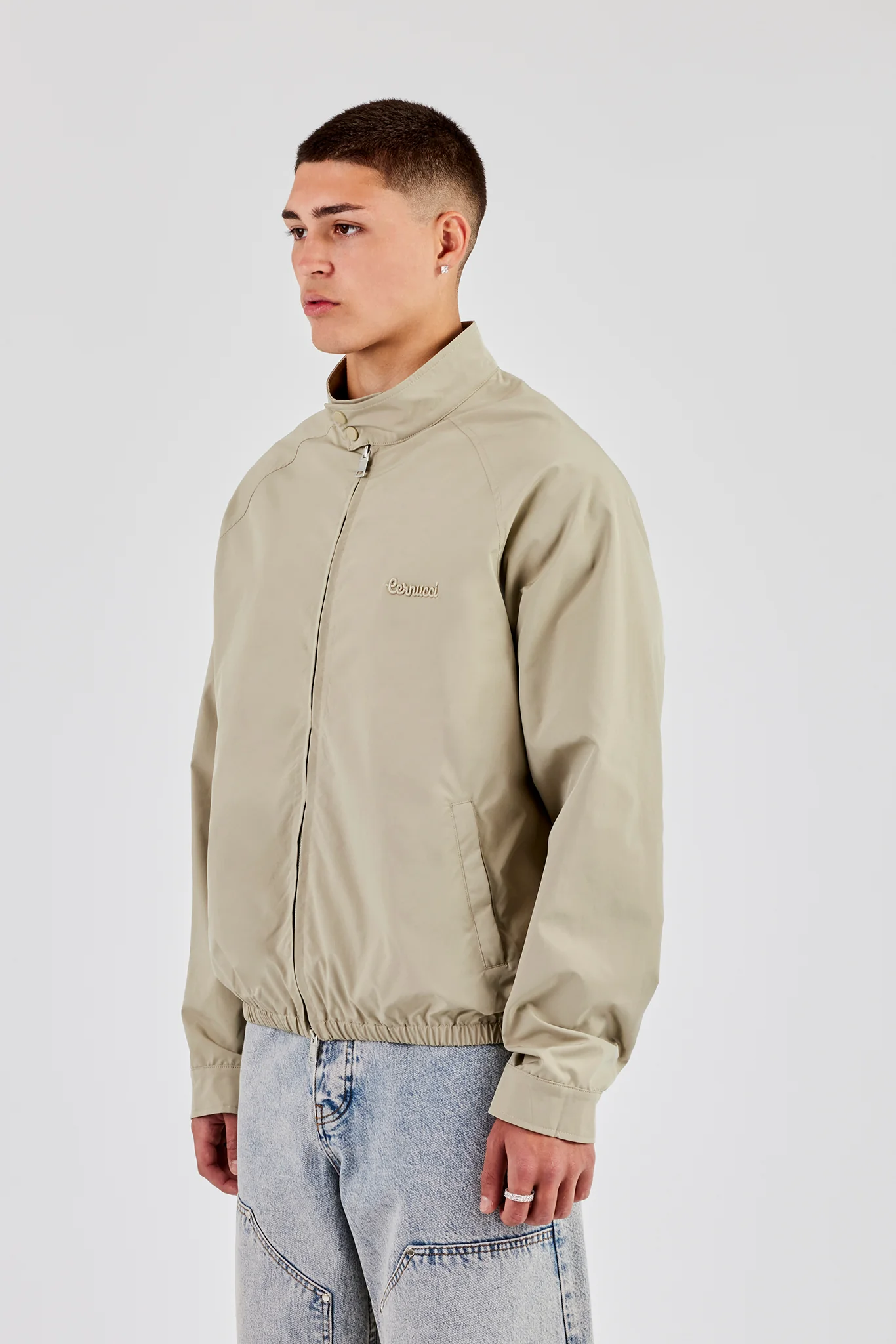 Funnel Neck Jacket - Green - Image 2
