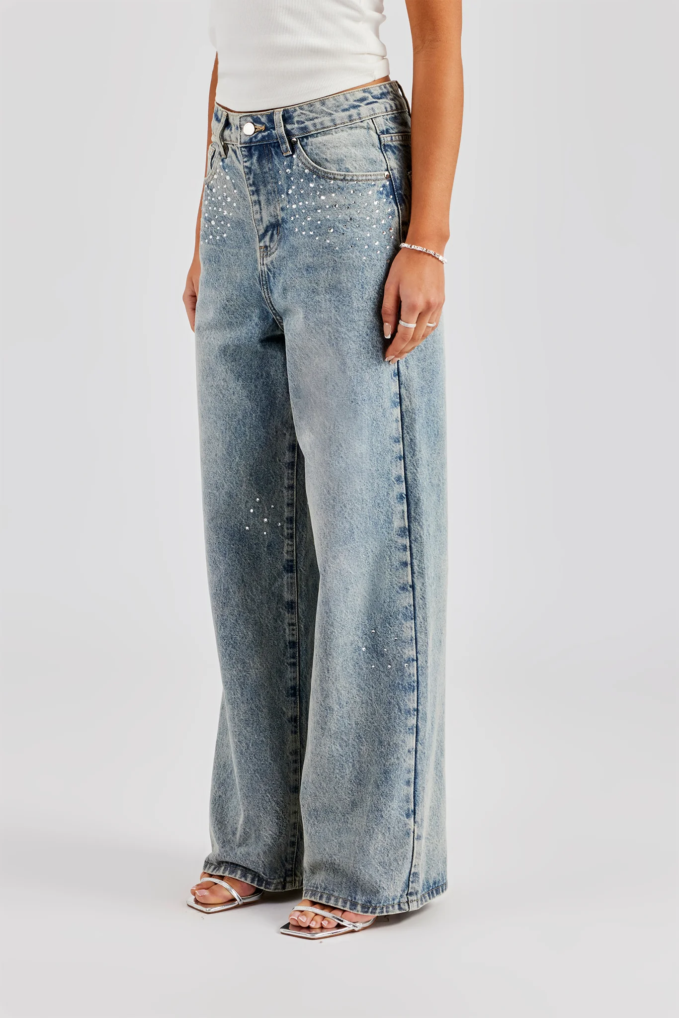 Gemstone Baggy Jean - Antique Wash