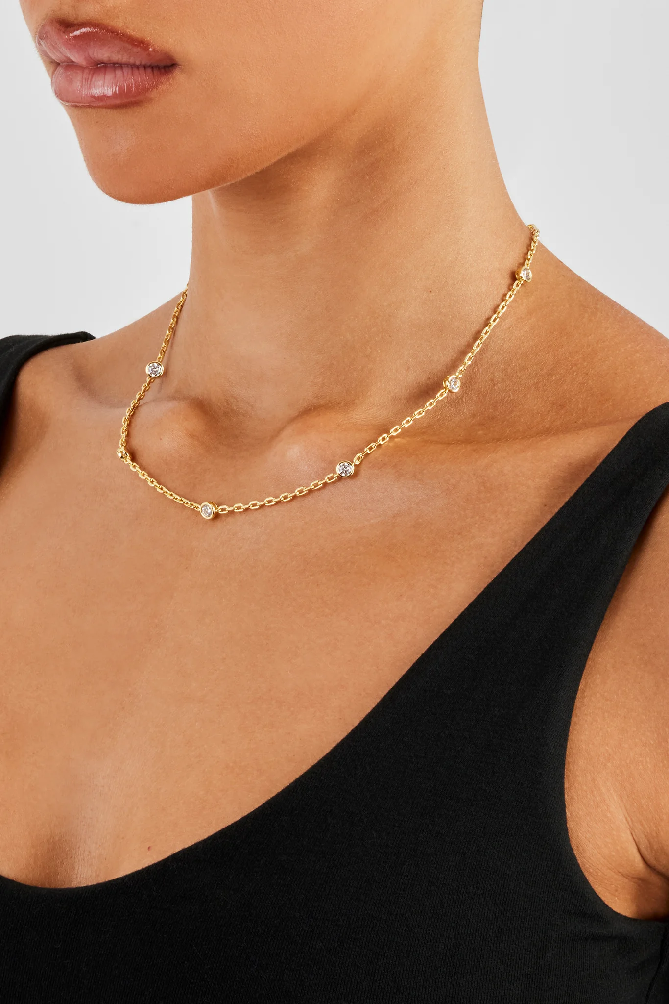 Gemstone Rolo Chain - 5mm - Gold - Image 3