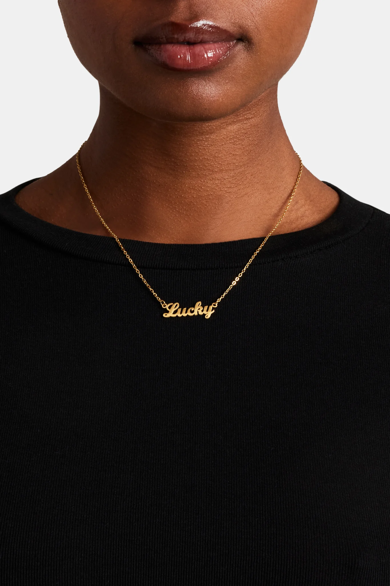 Gold Plated Polished Lucky Necklace - Image 2