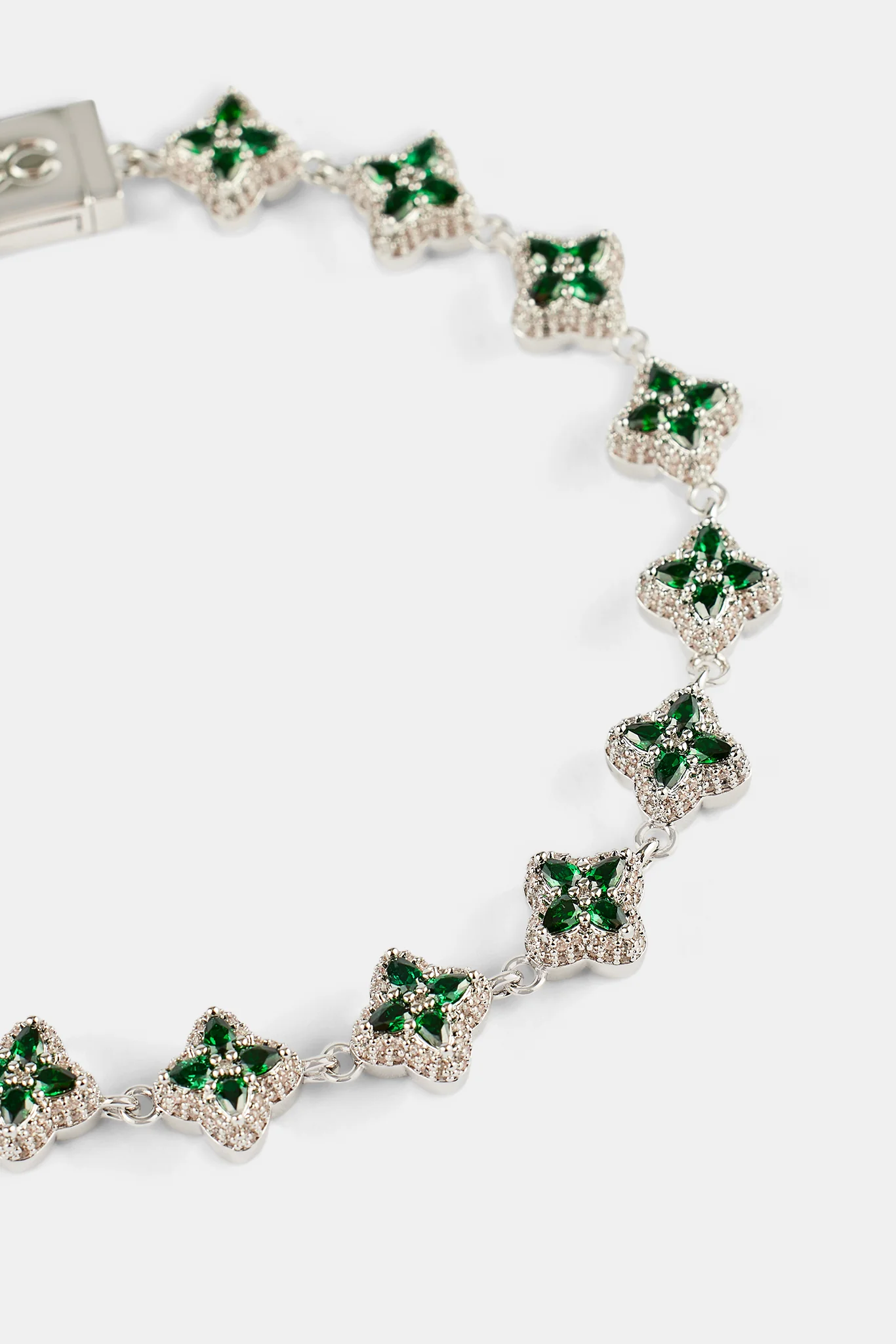 Green Baguette Motif Bracelet - 8mm
