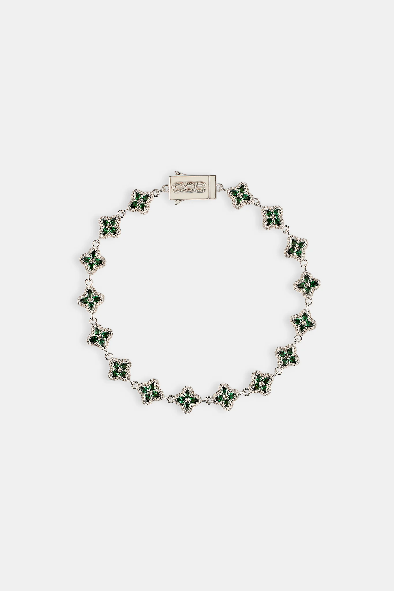 Green Baguette Motif Bracelet - 8mm - Image 3